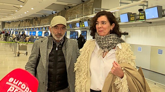 Primeras imágenes de Imanol Arias tras su boda con la argentina Nélida Grajales
