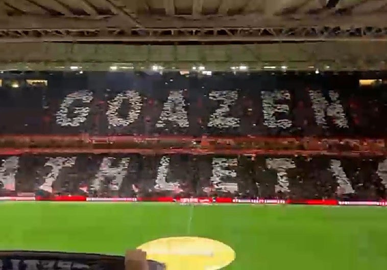 Goazen Athletic, el espectacular mosaico con el que San Mamés recibe a los suyos
