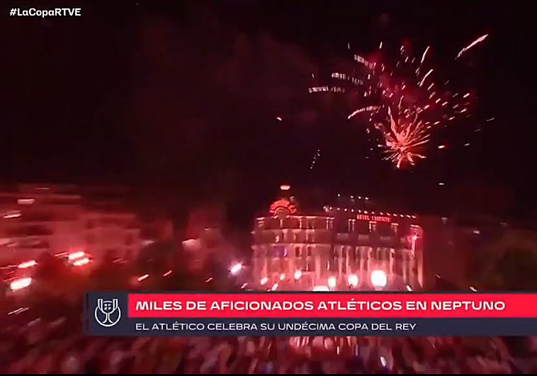 El comentado error de TVE tras la final de Copa: miles de aficionados en... ¿Neptuno?