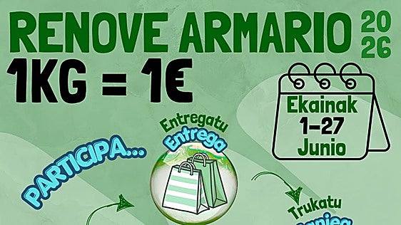 Tu ropa usada vale dinero: Vitoria recupera la campaña que premia el reciclaje y al comercio local