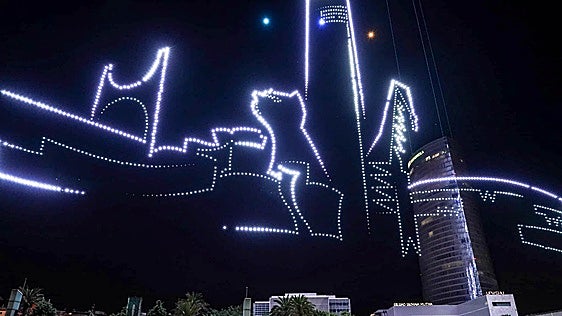 1.500 drones iluminan el cielo de Bilbao