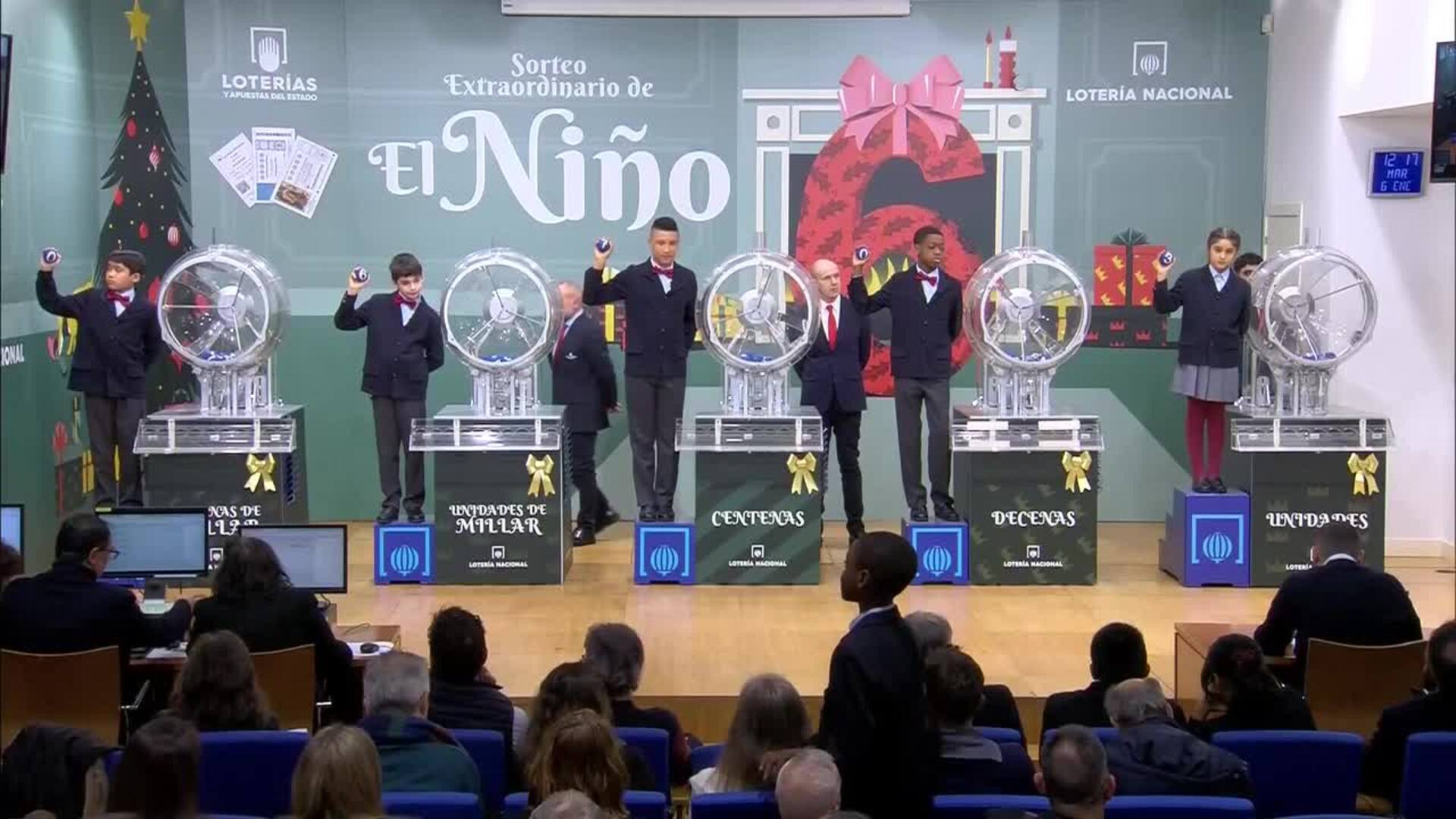6.703, primer premio del sorteo de la Lotería de 'El Niño' 2026, muy repartido en toda España