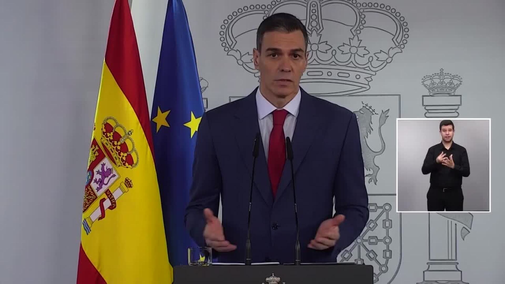 Sánchez dice que la posición de España es "No a la guerra" y asegura ...