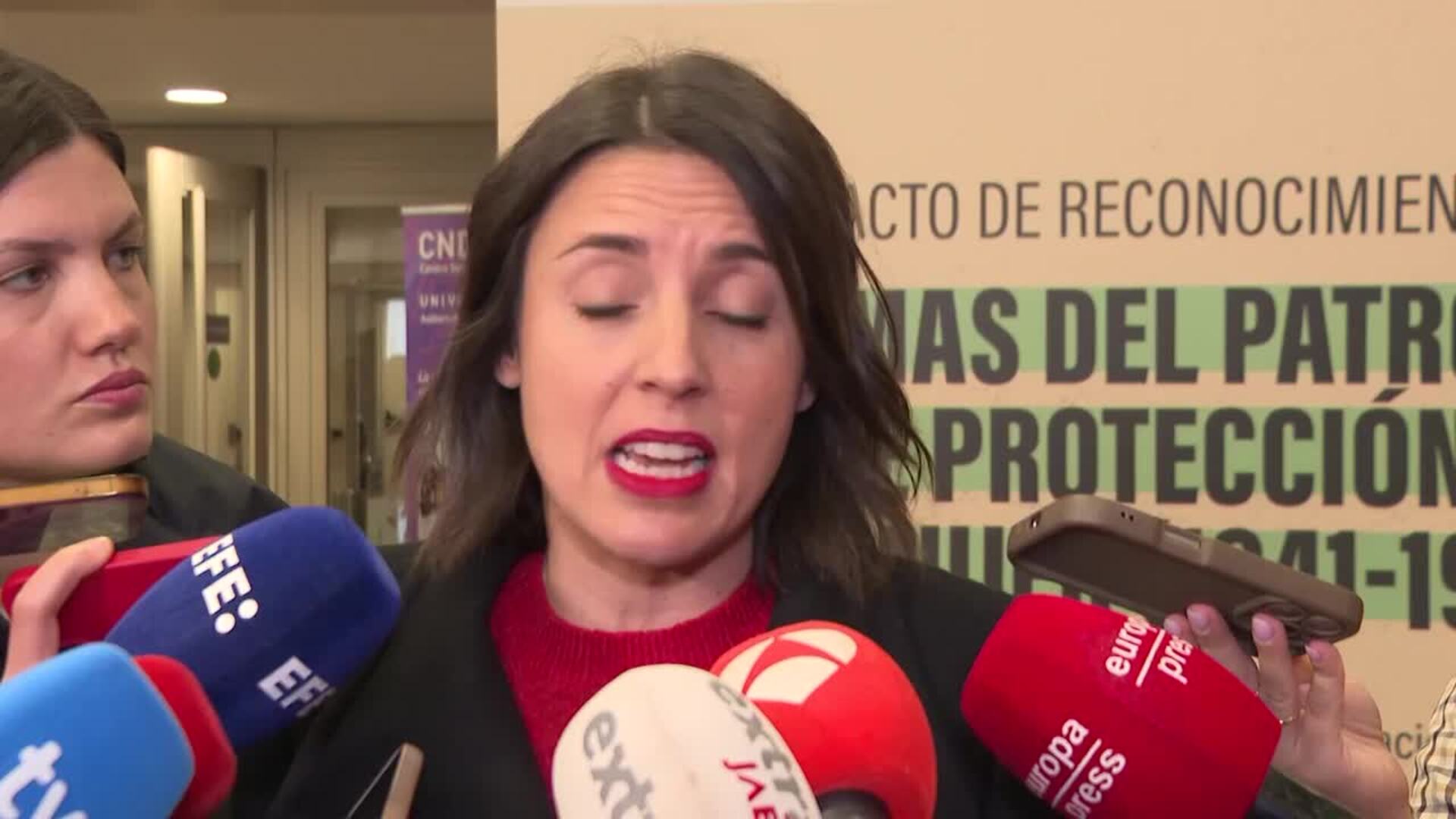 Irene Montero reafirma que "le encantaría hacer equipo" con Gabriel Rufián