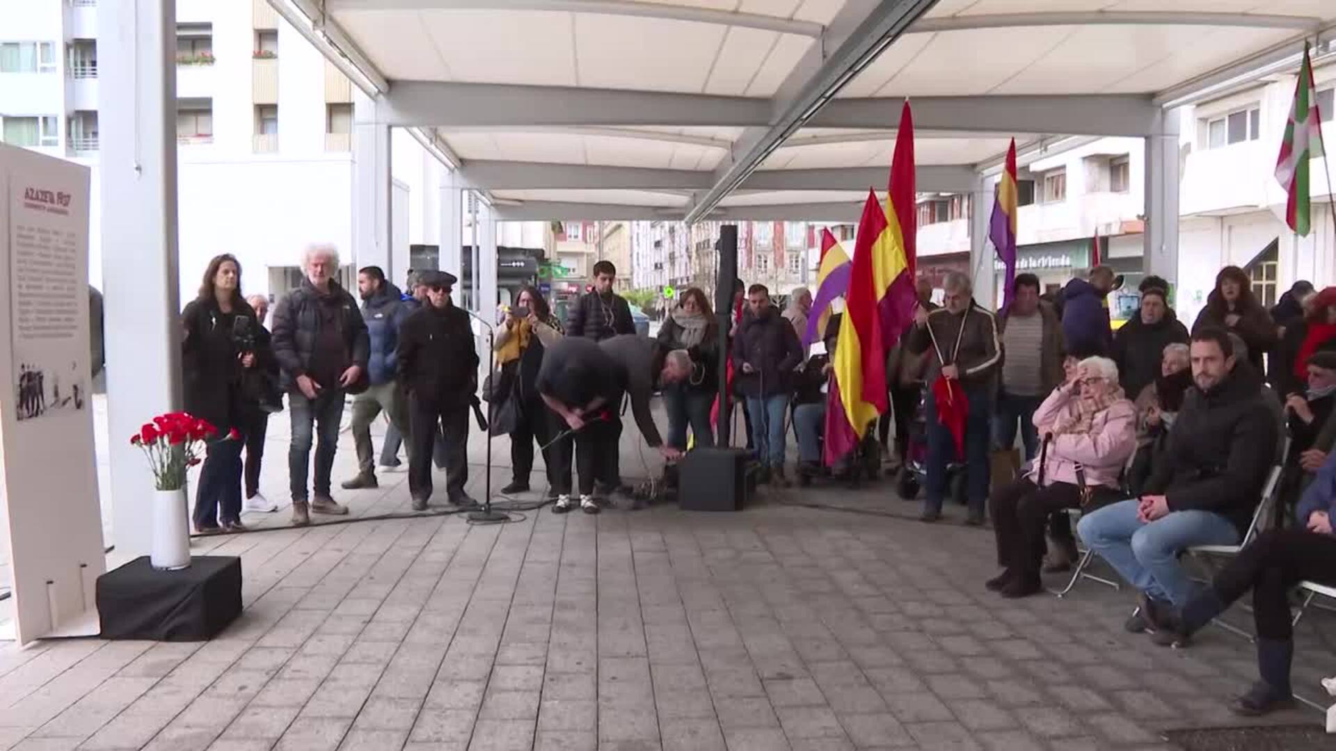 Vitoria homenajea a los asesinados en la matanza de Azazeta en su 89 aniversario