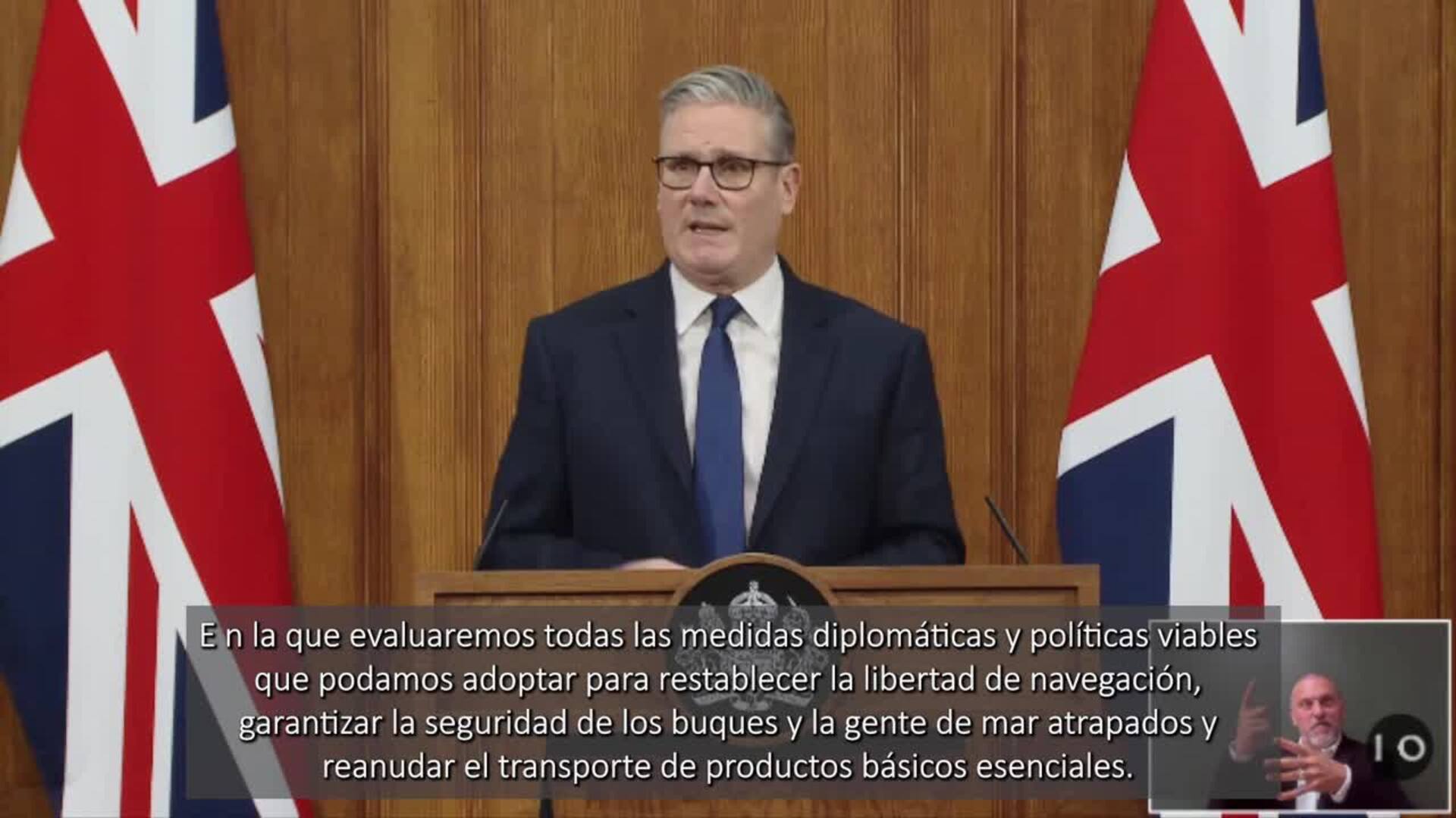 Starmer anuncia una cumbre con aliados para estudiar "medidas" para reabrir Ormuz