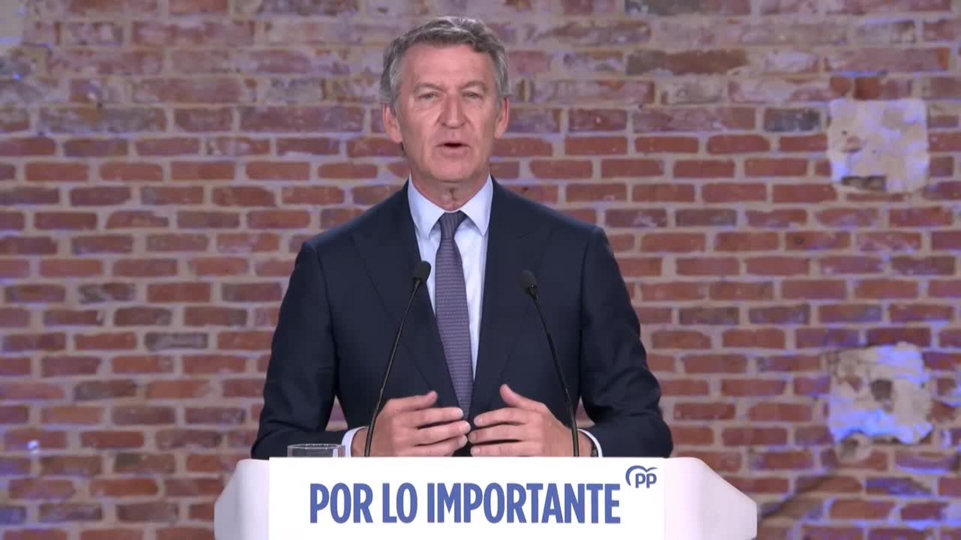 Feijóo acusa a Sánchez de "proteger" a corruptos pero "crujir" a impuestos a la gente