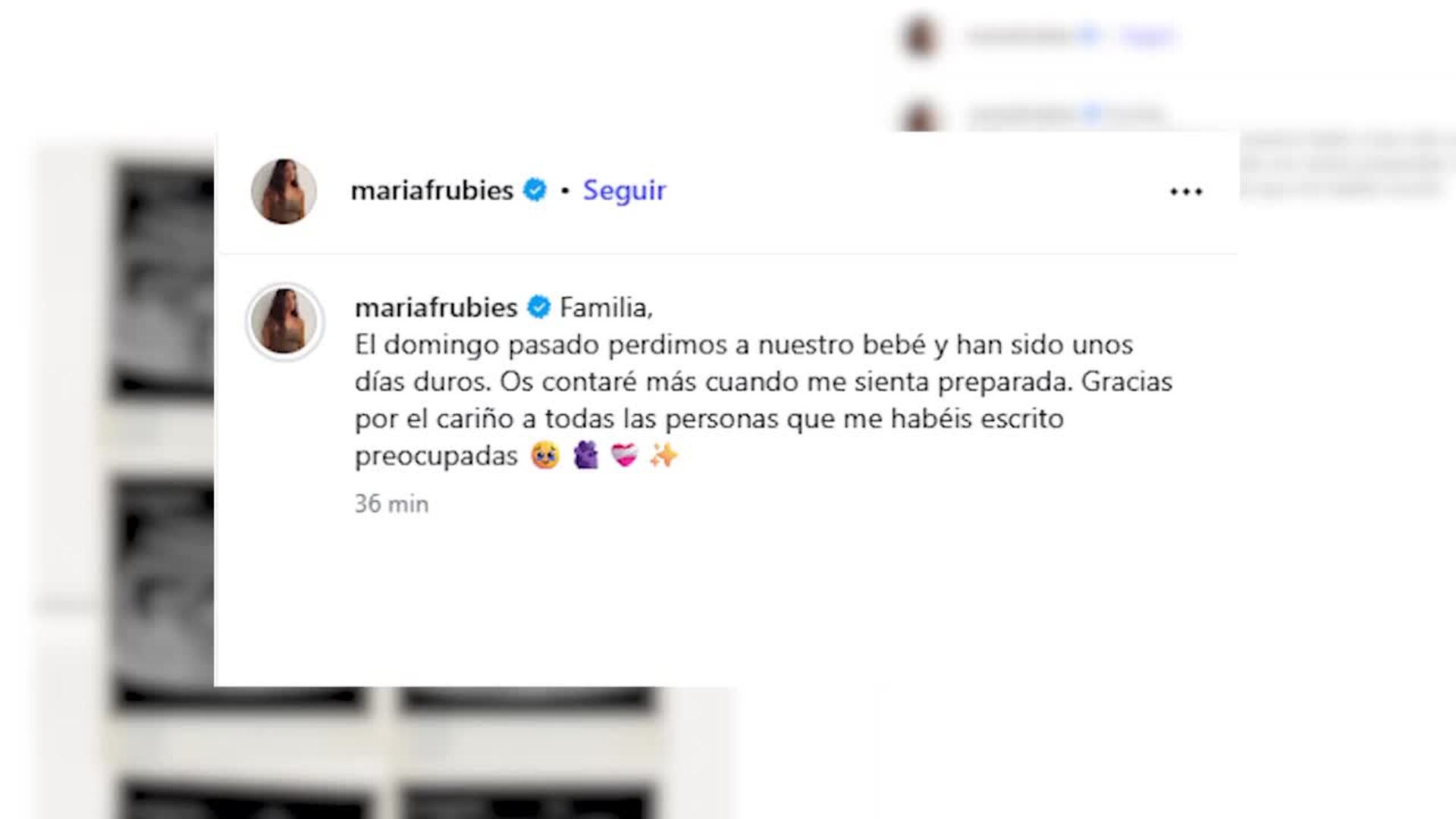 María Fernández-Rubíes pierde el bebé que esperaba