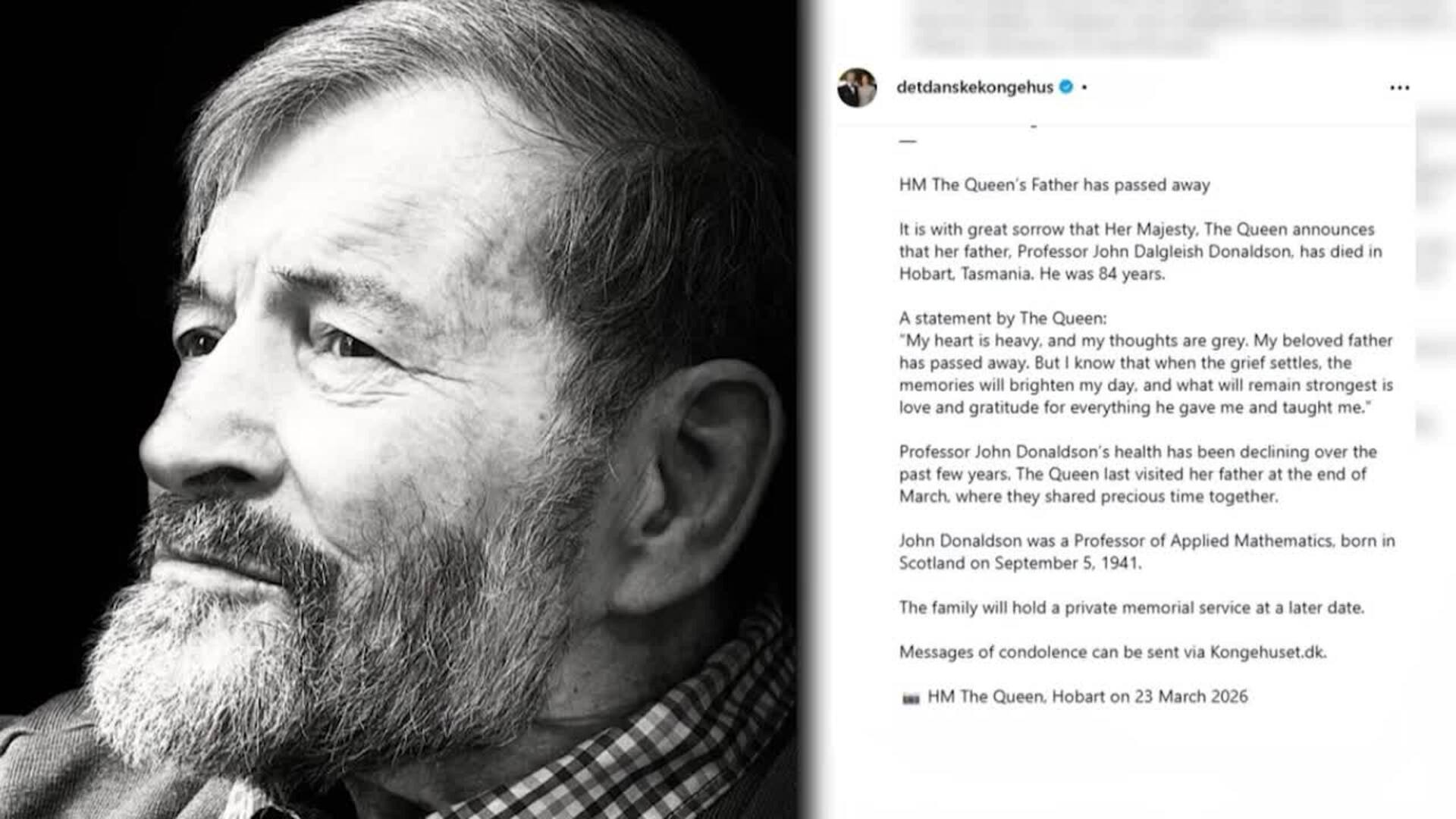 Muere el padre de Mary de Dinamarca: "Perdurará el amor y la gratitud"