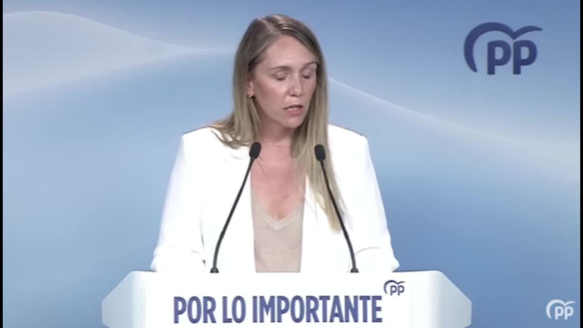 El PP ve "increíble" la situación de la esposa de Sánchez tras procesarla el juez