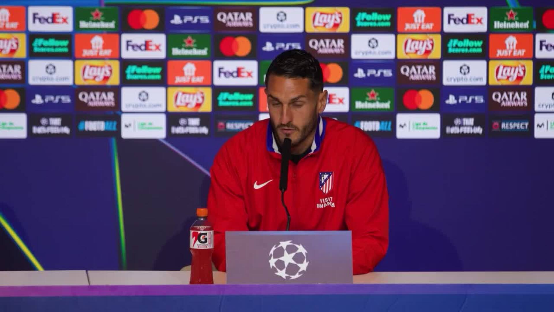 Koke: "Es un partido que puede entrar en la historia para el Atlético de Madrid"