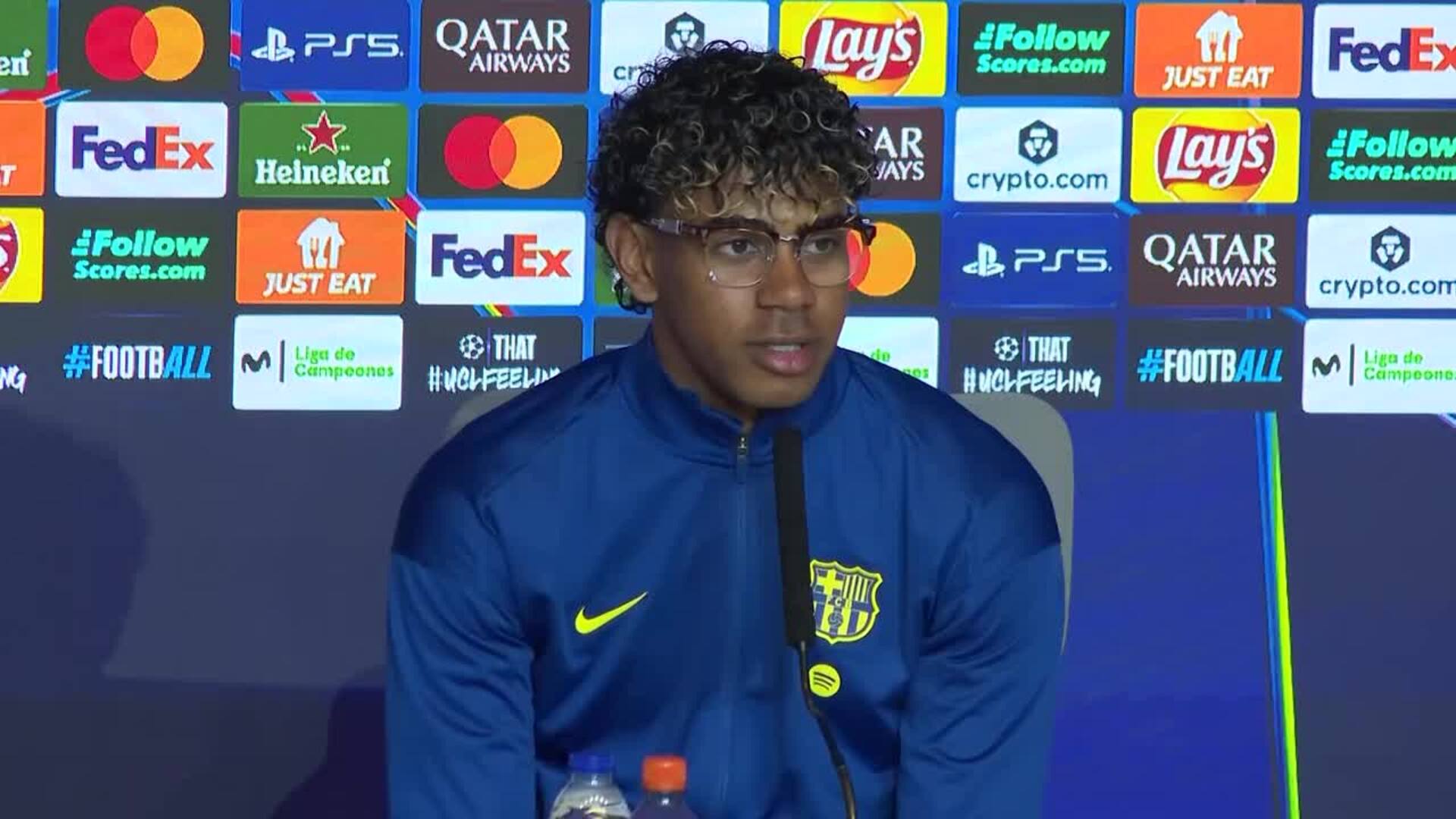 Lamine Yamal: "A ver si el 'Cholo' me hace un favor y me pone un 1 contra 1 con algún jugador"