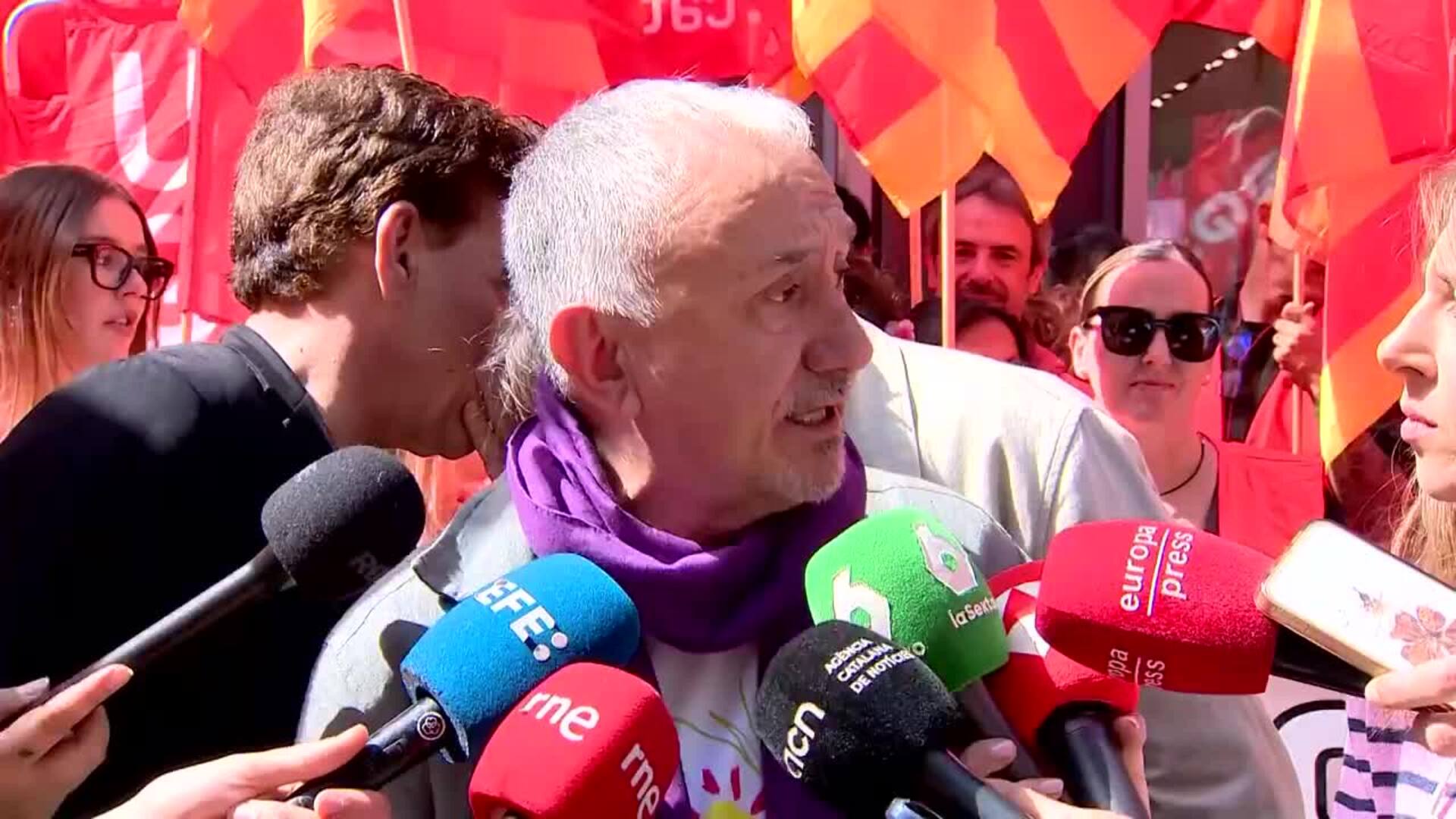 Álvarez (UGT) defiende que "todo el mundo no puede teletrabajar" e insta a negociar