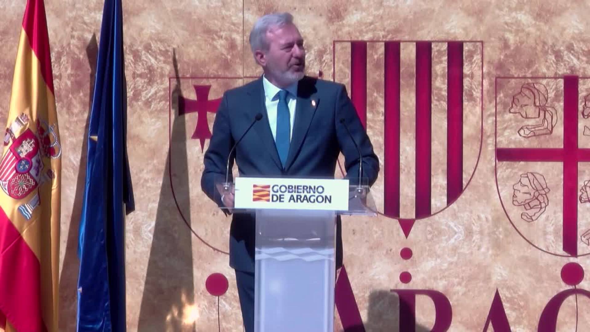 Azcón destaca, en el Día de Aragón en Huesca, los buenos datos del paro en la provincia en 2025