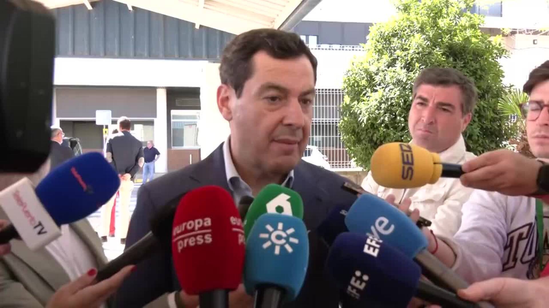 Moreno saluda el pacto PP-Vox en Extremadura aunque él apuesta por "gobernar en solitario"
