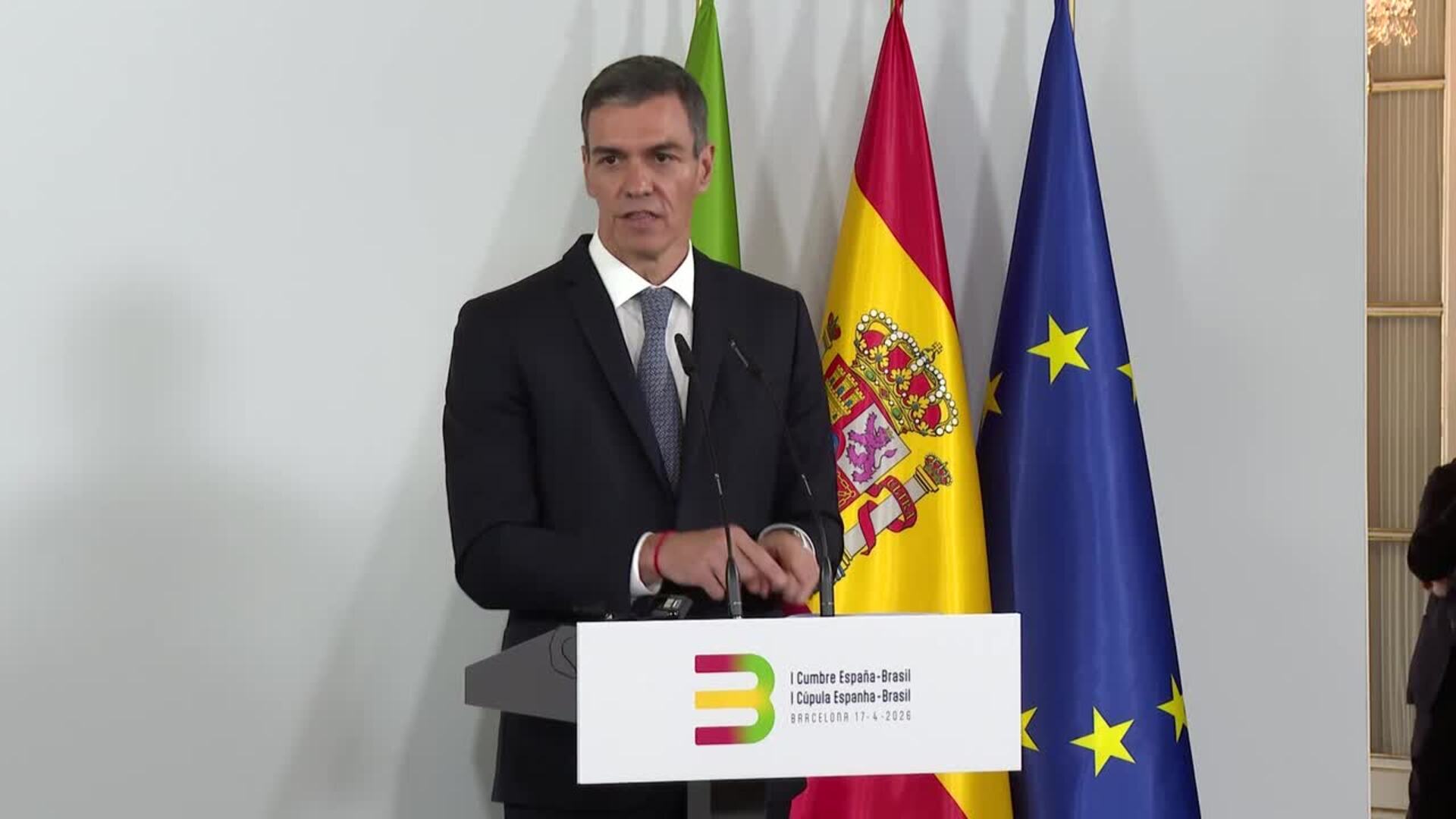 Sánchez y Lula da Silva presiden la I cumbre España-Brasil en el Palacio de Pedralbes