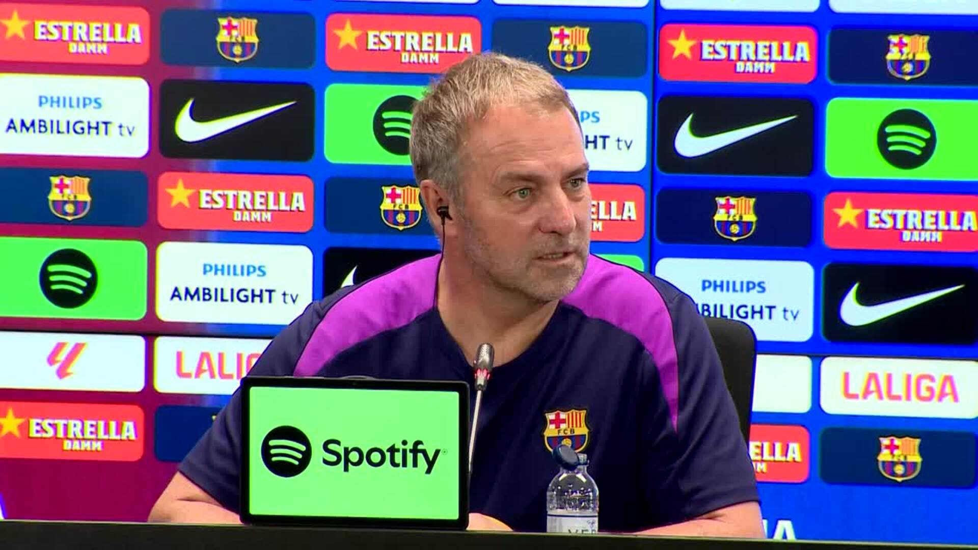 Flick: "Me gustaría ganar la Champions y ser el entrenador cuando el estadio esté acabado"