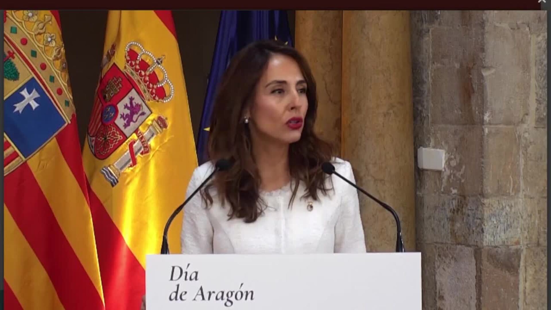 Presidenta Cortes de Aragón defiende "respeto y moderación" en política