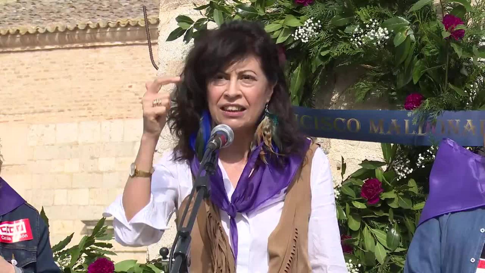 Ana Redondo reivindica en Villalar la justicia y la paz frente a la 'prioridad nacional'