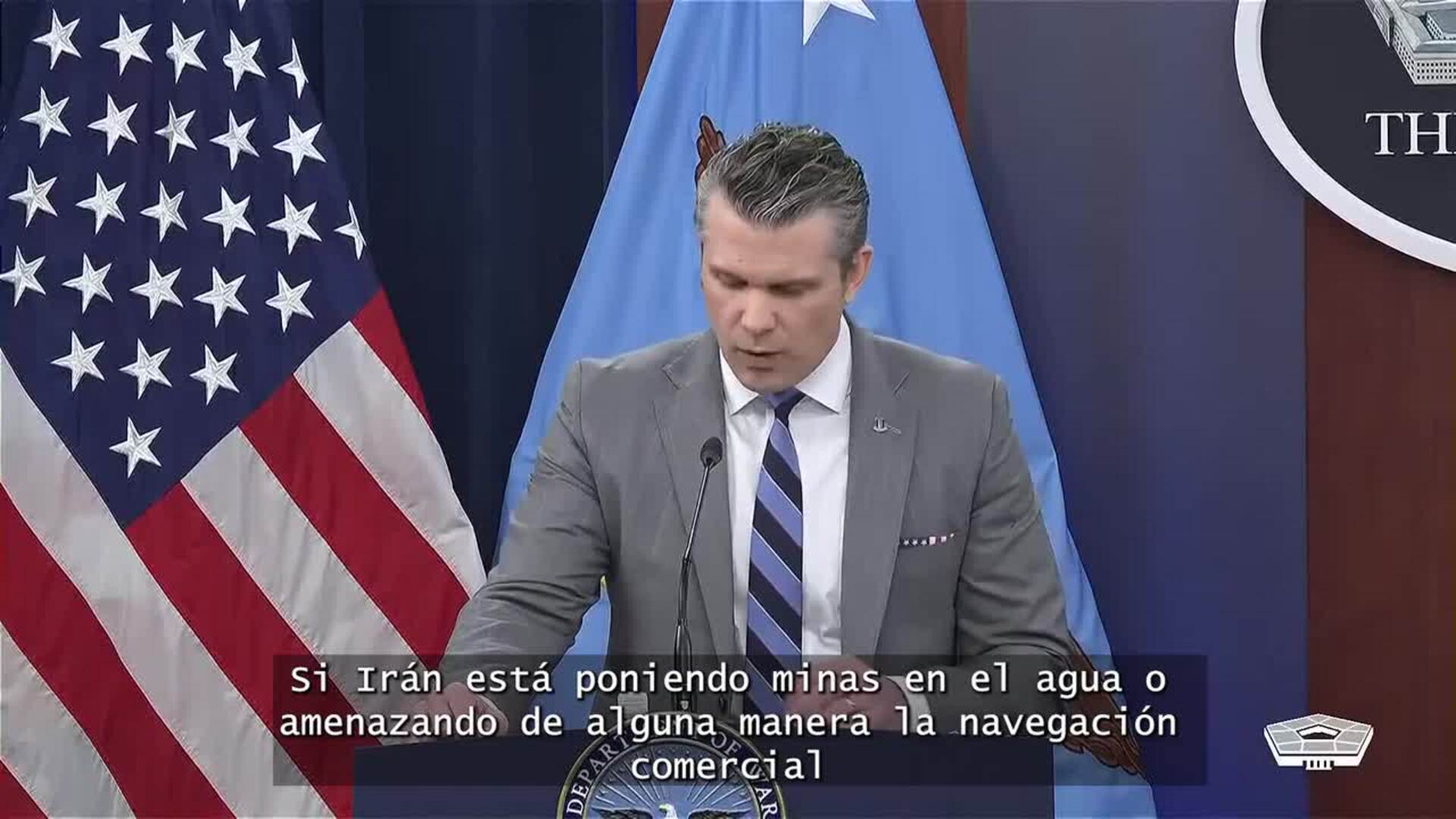 El Pentágono reitera que atacará a Irán si coloca minas o amenaza el paso en Ormuz