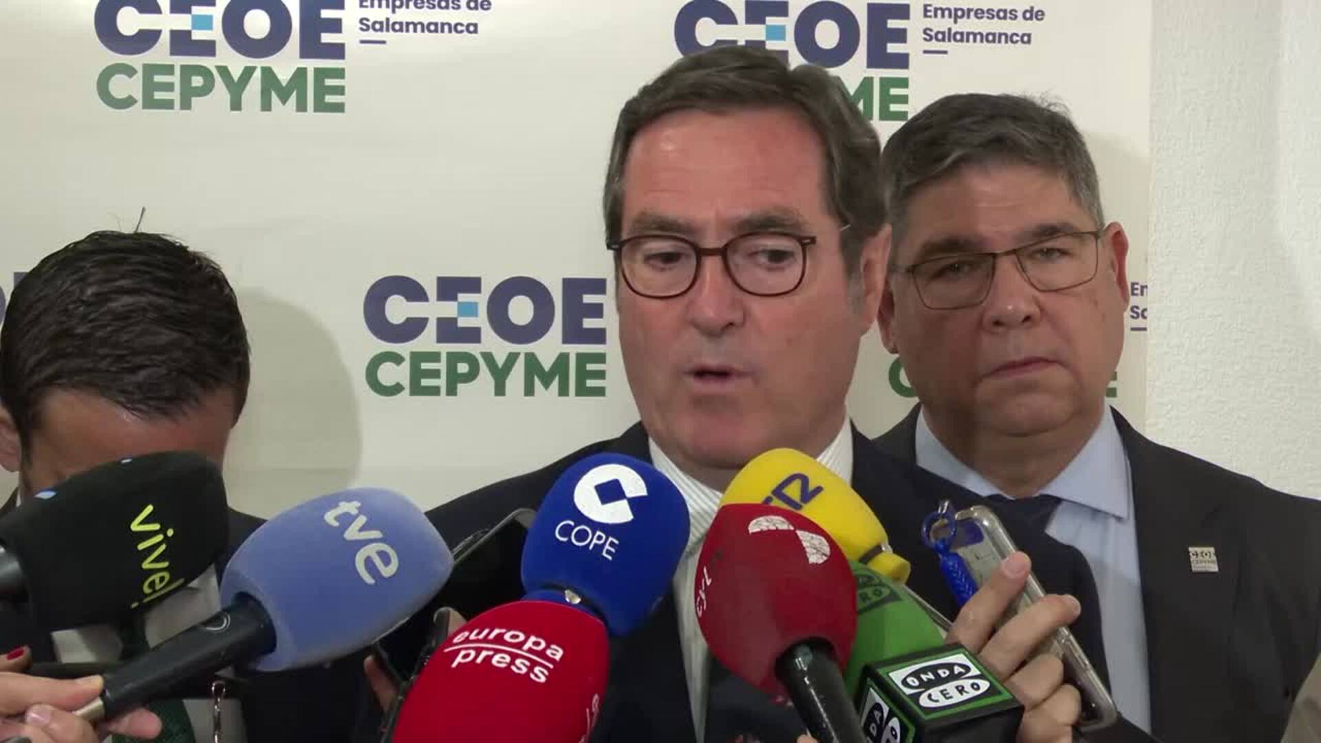 Garamendi denuncia que "el gran problema" que tienen los empresarios "se llama absentismo"