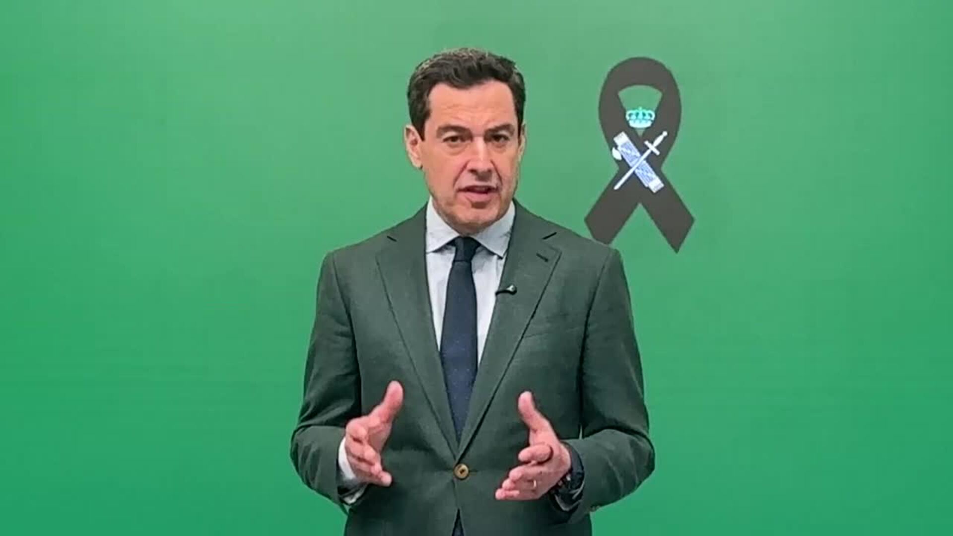 Moreno lamenta la muerte de los dos guardias civiles en Huelva