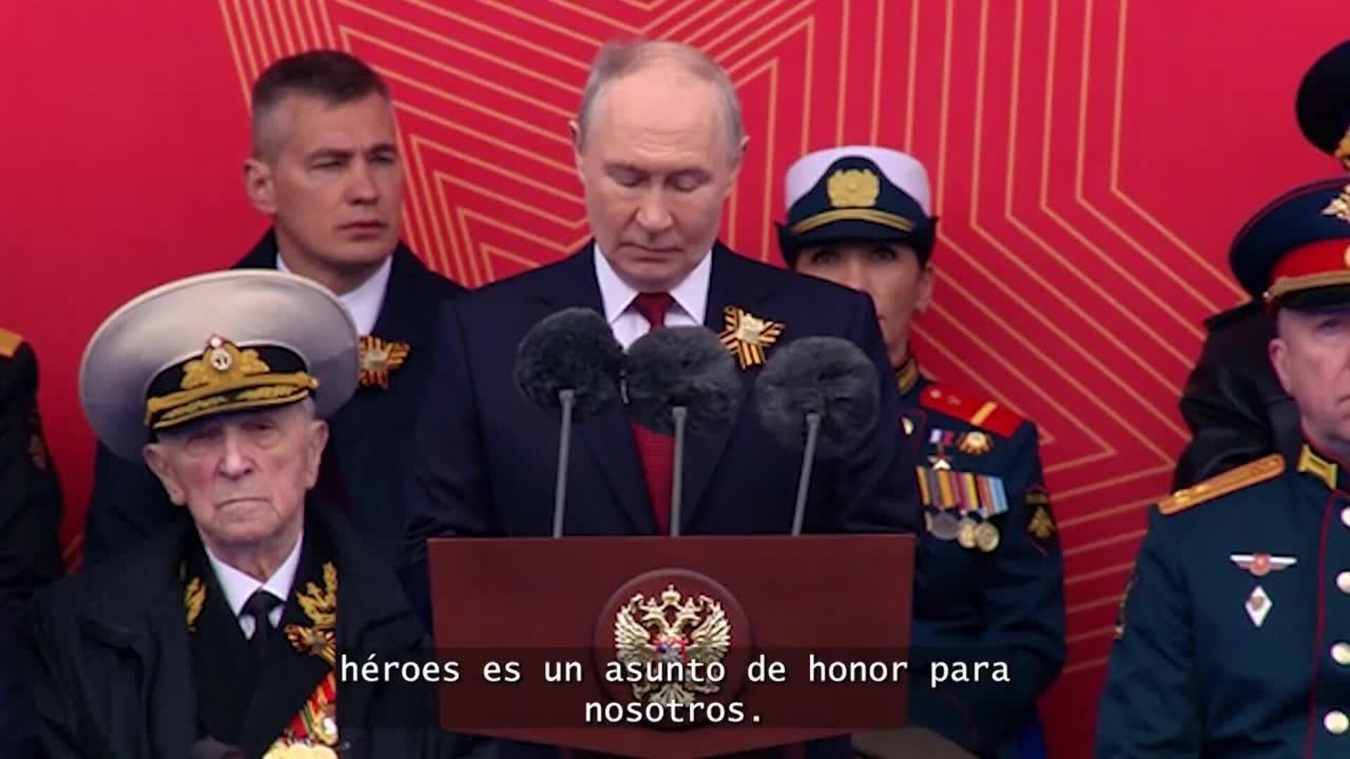Putin conmemora el "heroísmo soviético" del Día de la Victoria