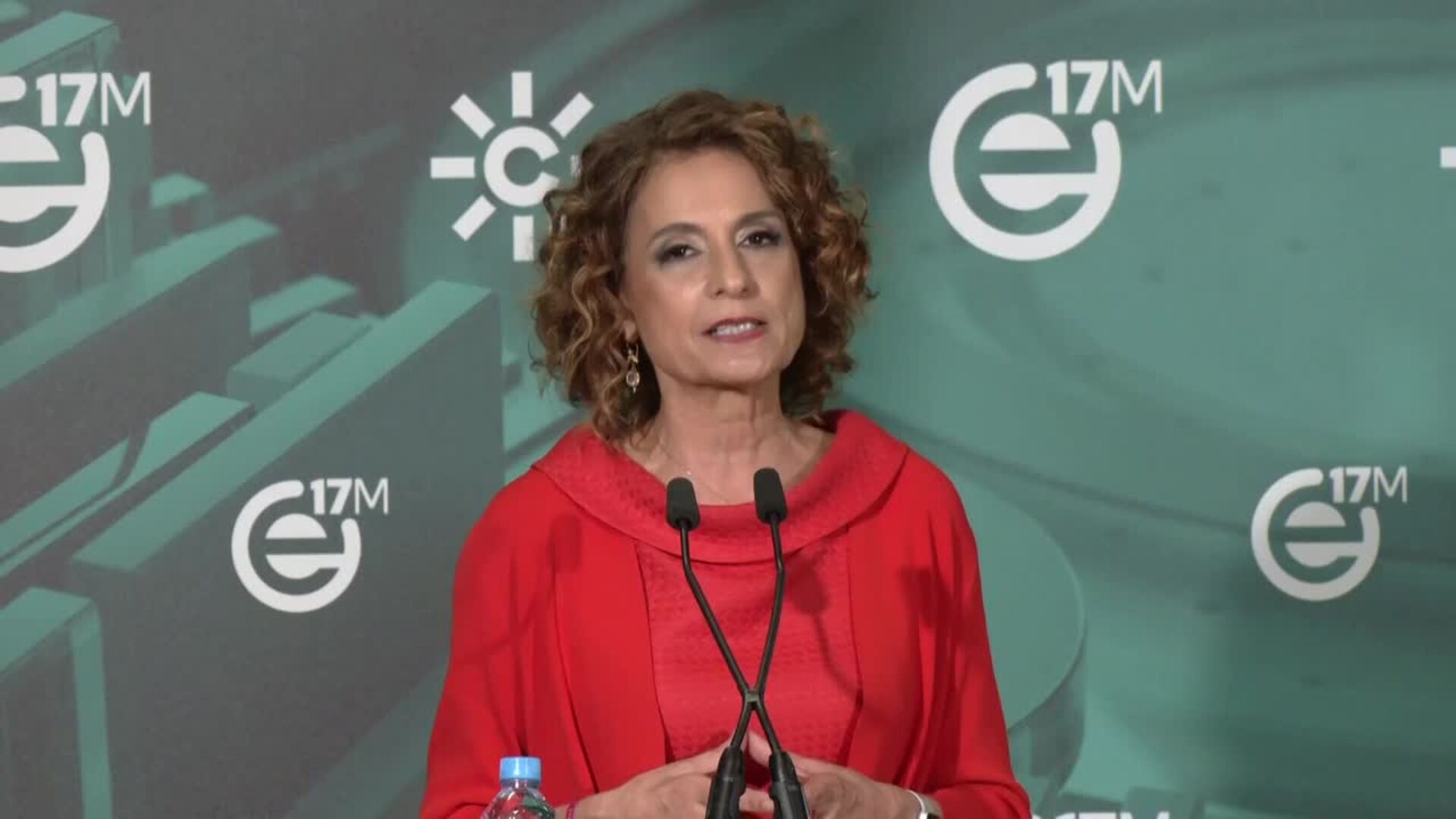 Montero (PSOE-A) sale "muy contenta" del debate en la RTVA para el 17M