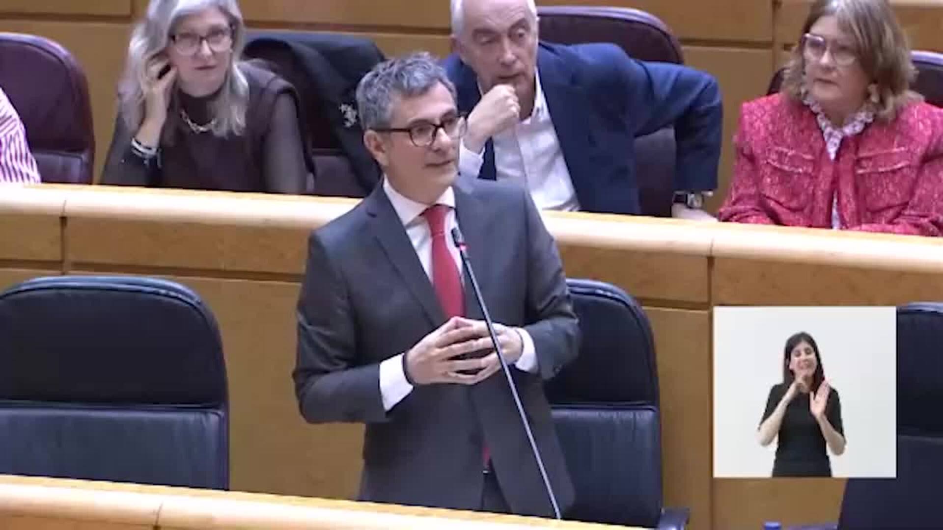 Bolaños desvincula al Ejecutivo de la semilibertad de presos de ETA