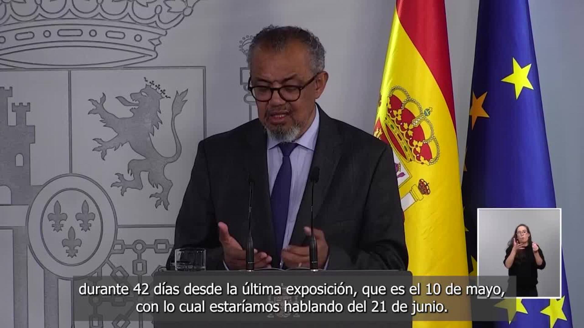 OMS fija en el 10 de mayo el inicio de la cuarentena por hantavirus, finalizará el 21 de junio