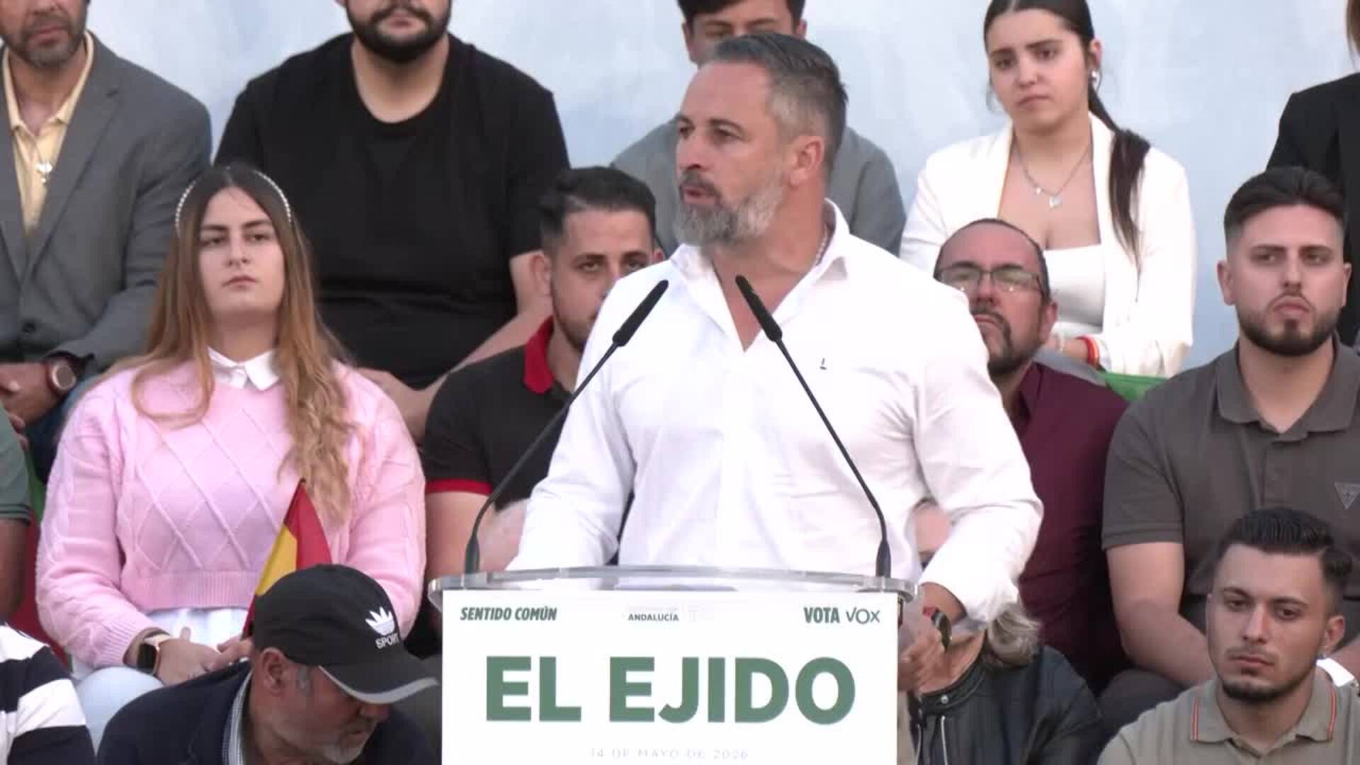 Abascal reclama el voto ante la "traición al cambio" de Moreno tras ocho años