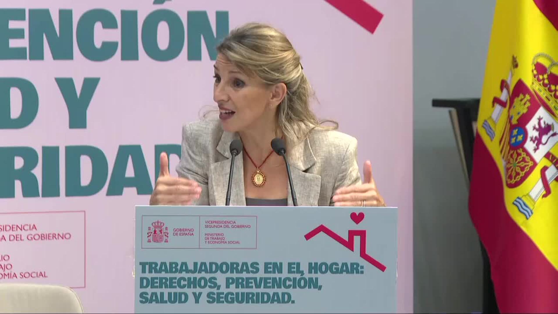 Díaz anuncia campaña contra empresas que cobran por intermediar al contratar trabajadoras hogar
