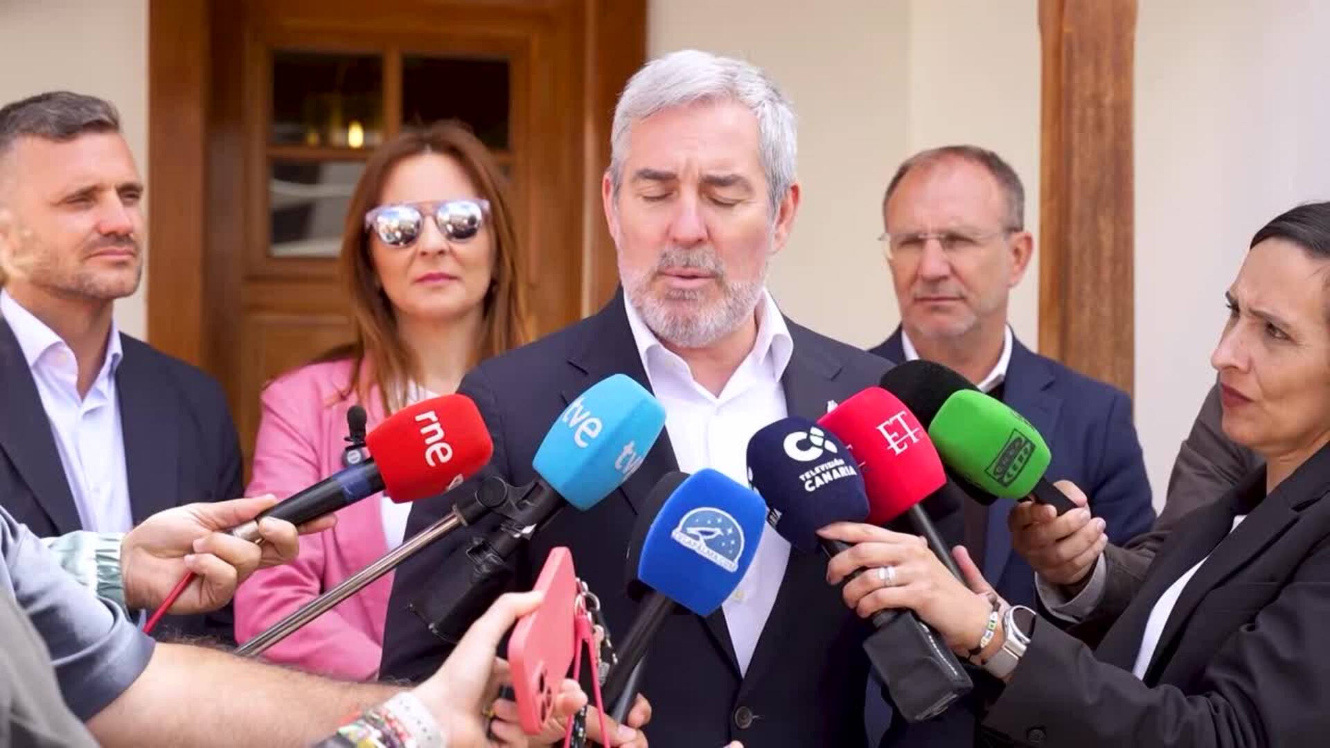 Clavijo lamenta una "quiebra" en la confianza del Gobierno con el Estado tras el 'Mv Hondius'
