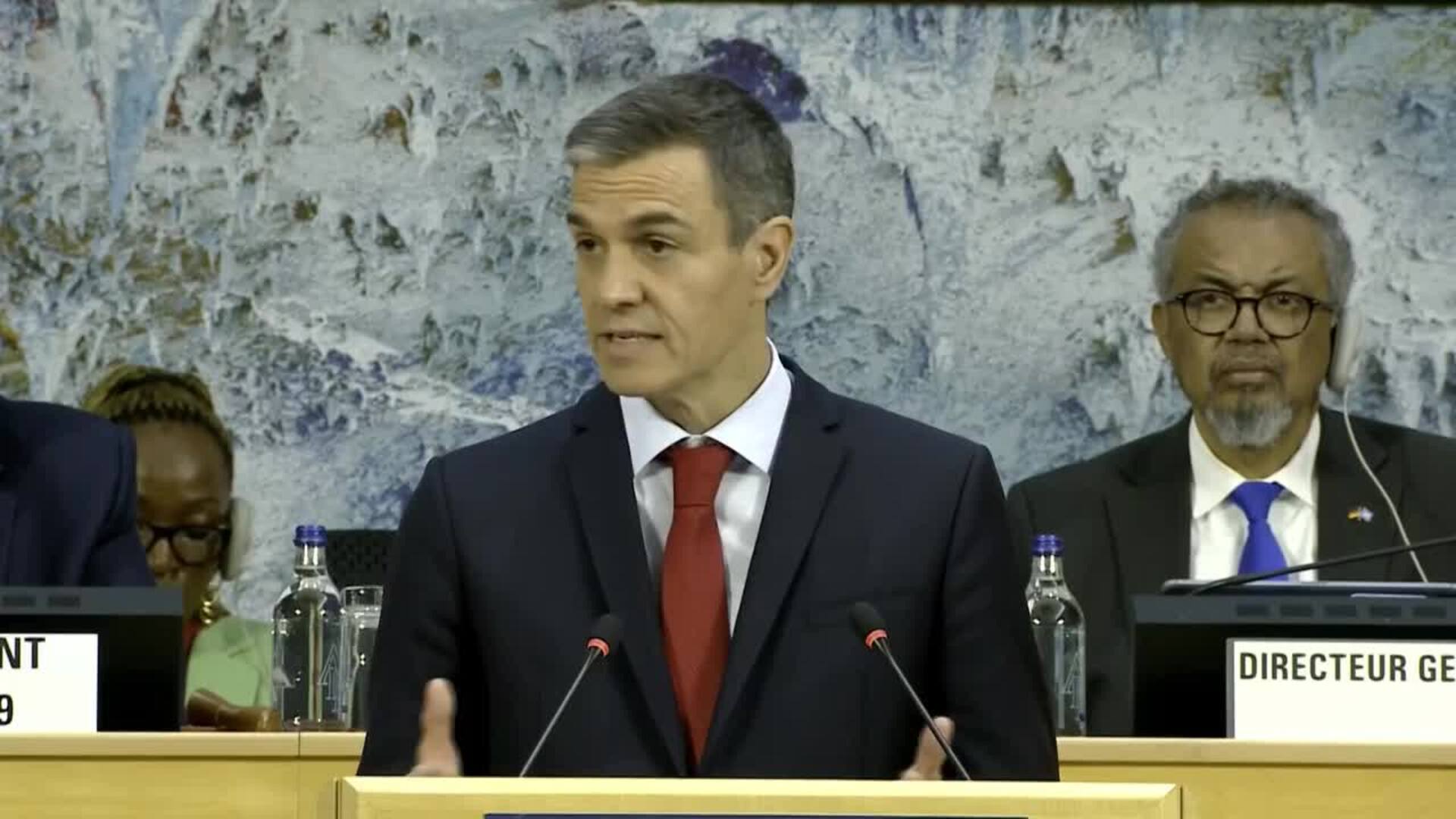 Pedro Sánchez pide dar "un impulso definitivo" al Tratado de Pandemias para "reforzar la salud"