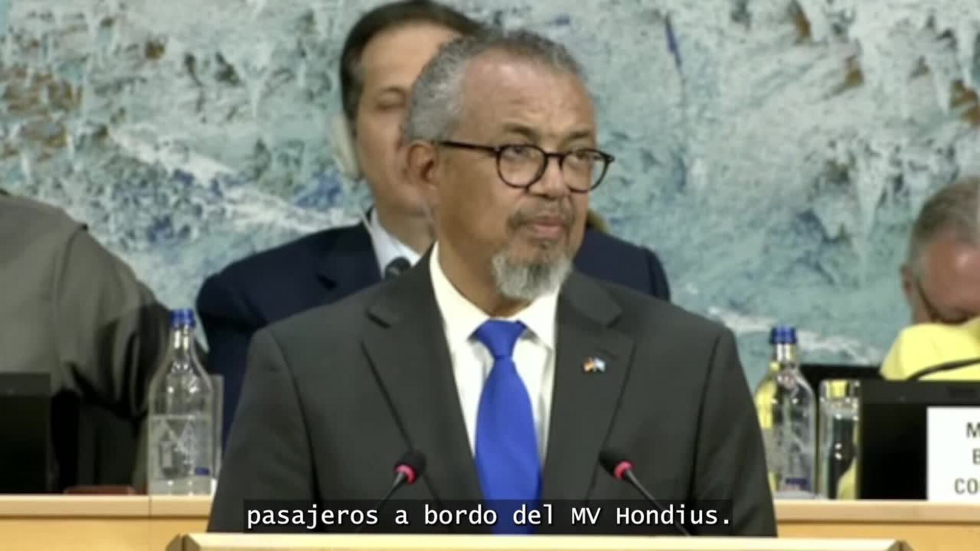 Tedros agradece a Sánchez la gestión de crisis del hantavirus en la Asamblea Mundial de Salud