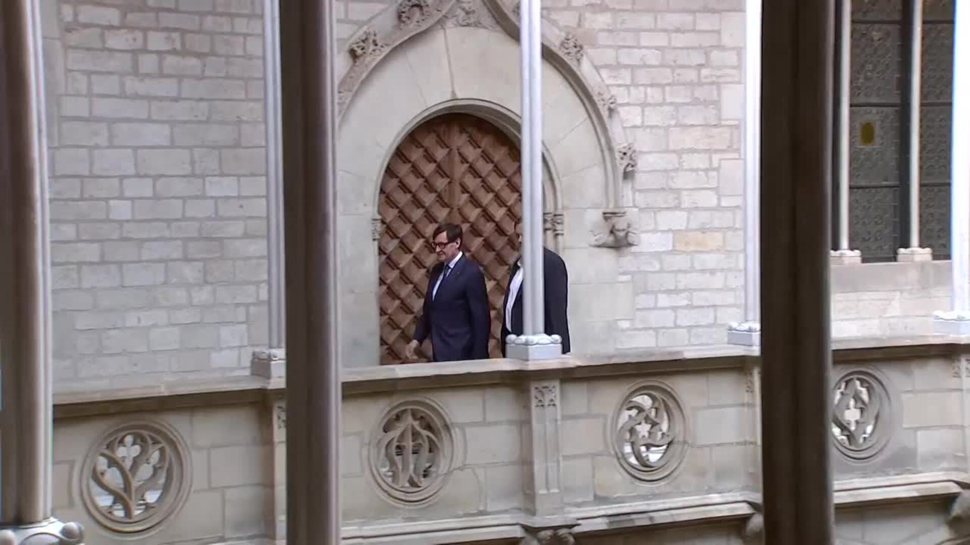 Illa y Junqueras firman el acuerdo de Presupuestos en el Palau de la Generalitat
