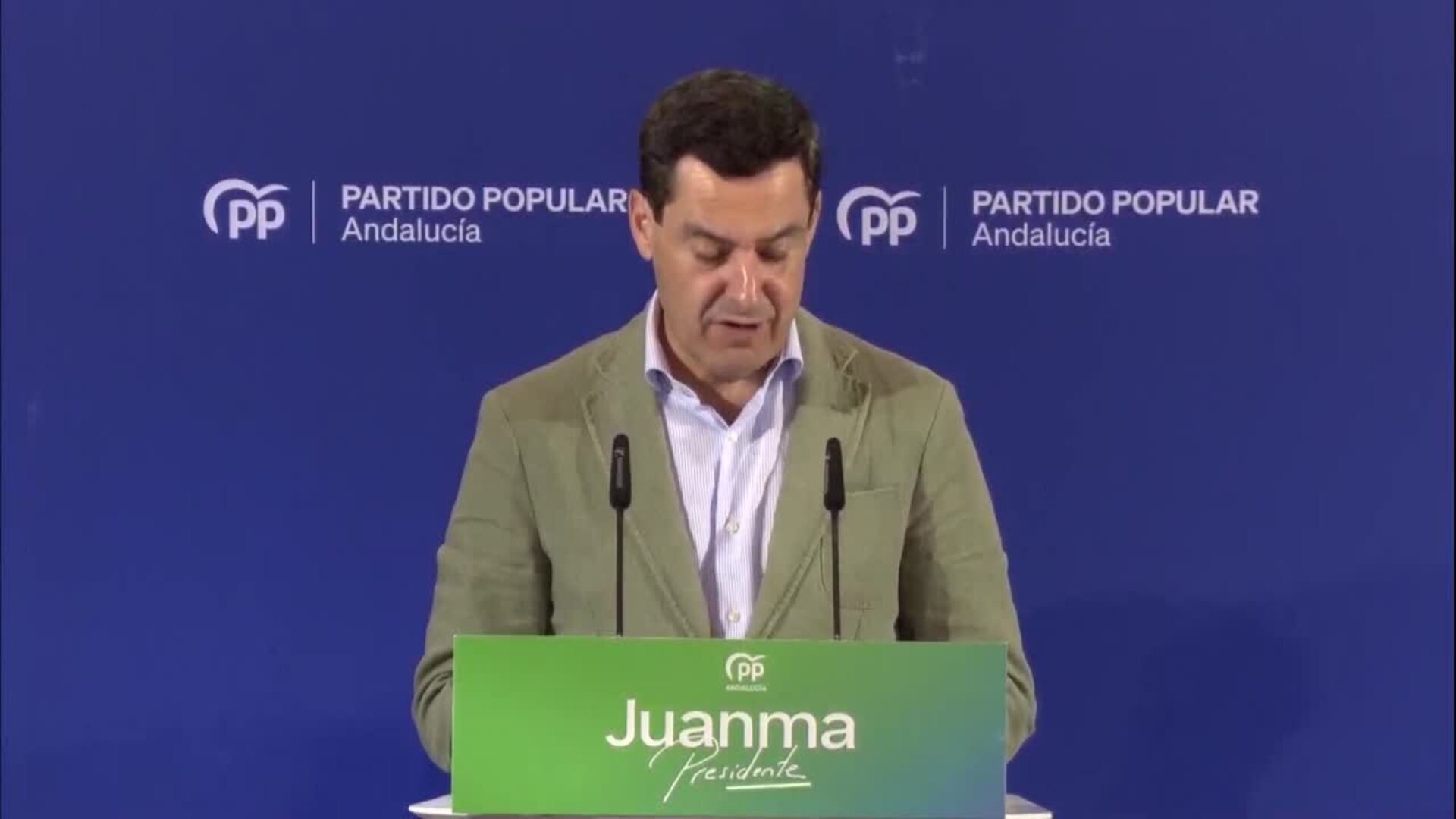 Moreno defiende la mayoría del PP-A y advierte sobre el riesgo de bloquear un nuevo gobierno