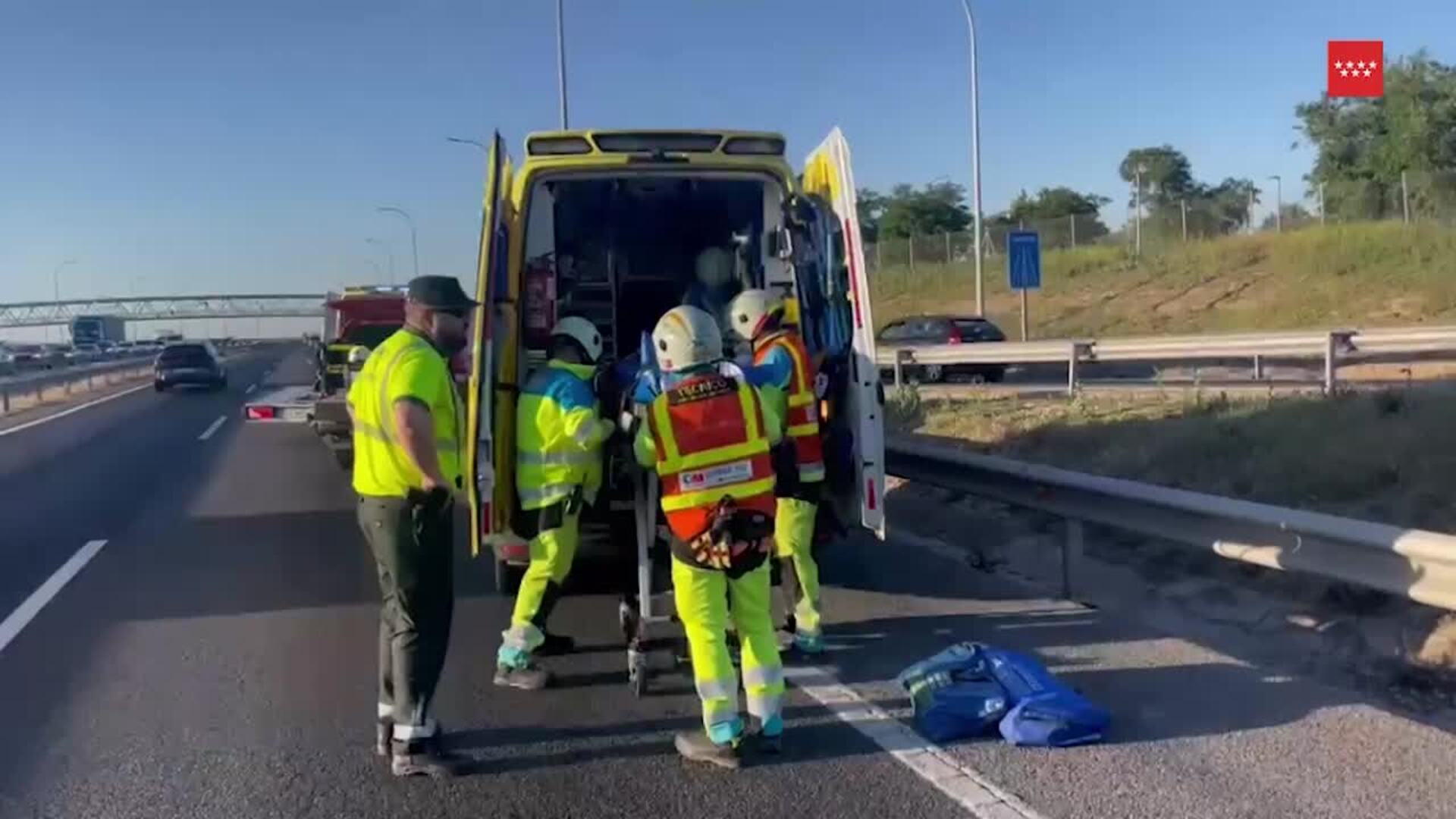 Un hombre es trasladado al 12 de Octubre con trauma torácico grave tras un accidente en Parla