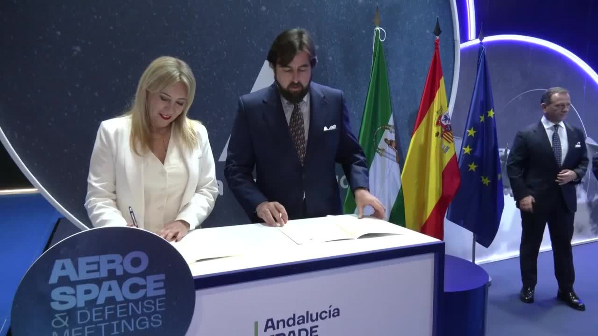 La Junta y Andalucía Aerospace renuevan el convenio con Andalucía Trade y añaden la innovación