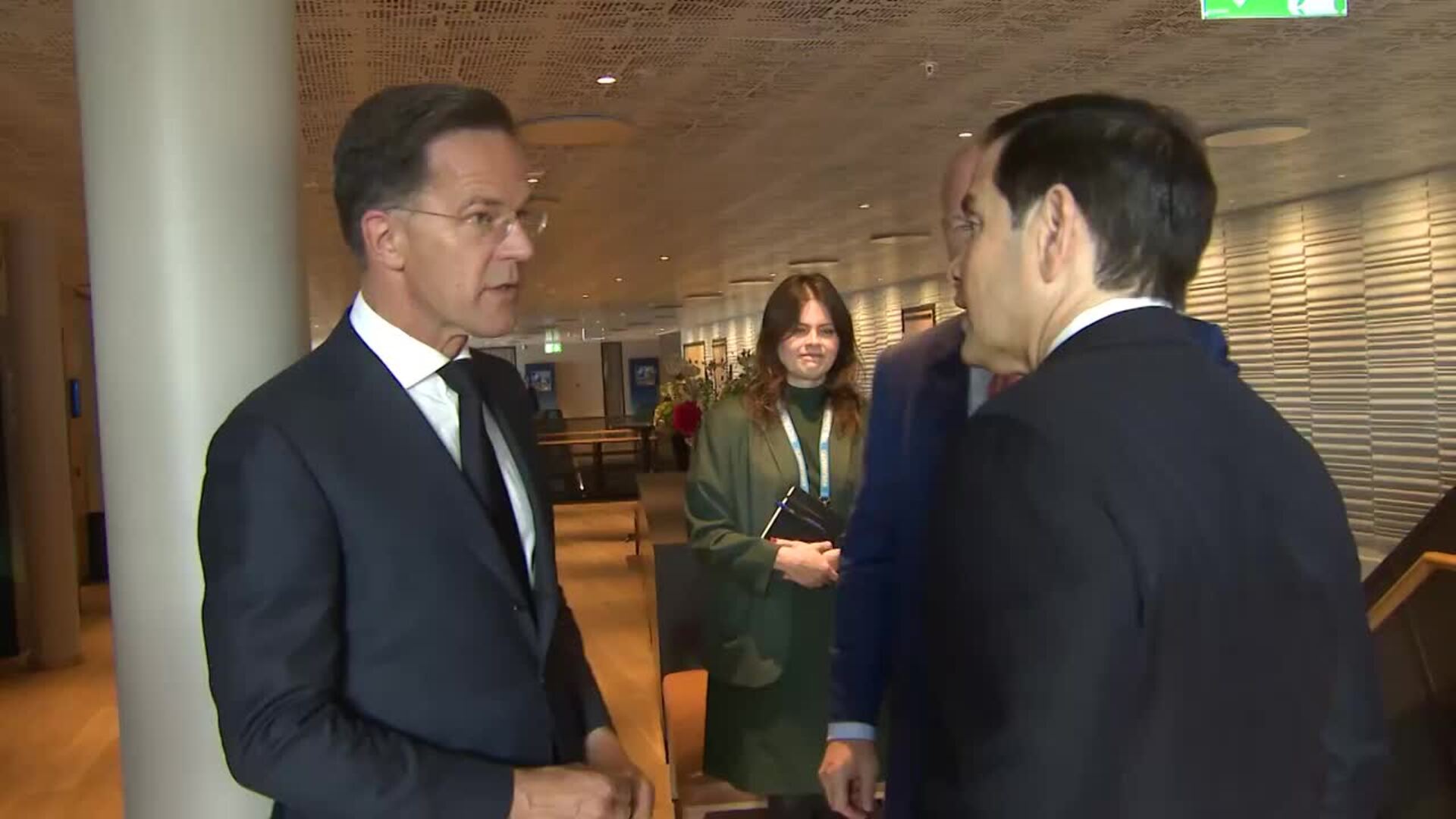 Marco Rubio con Mark Rutte en Helsingborg, Suecia