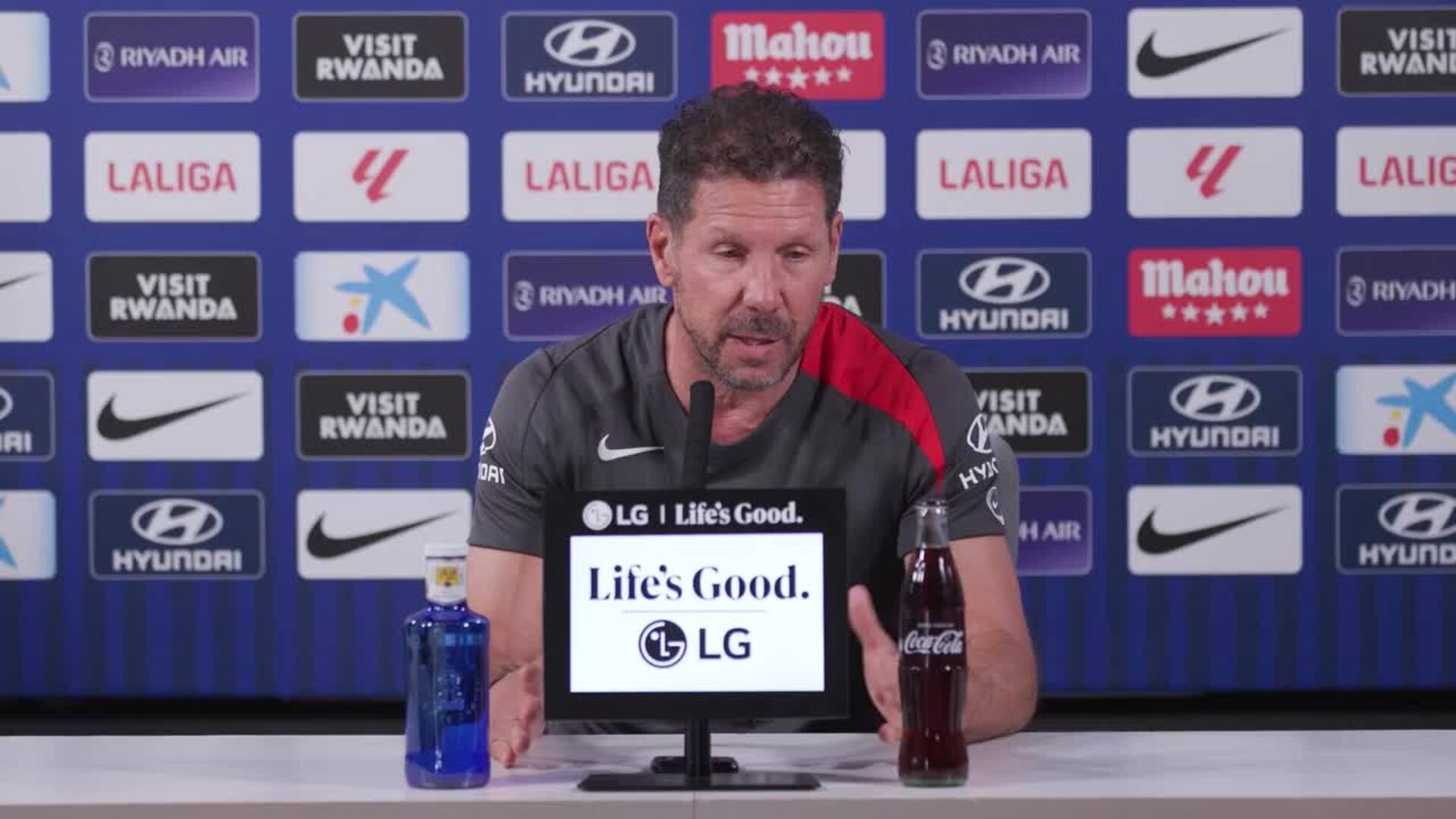 Simeone: "Guardiola es el mejor entrenador que existe"