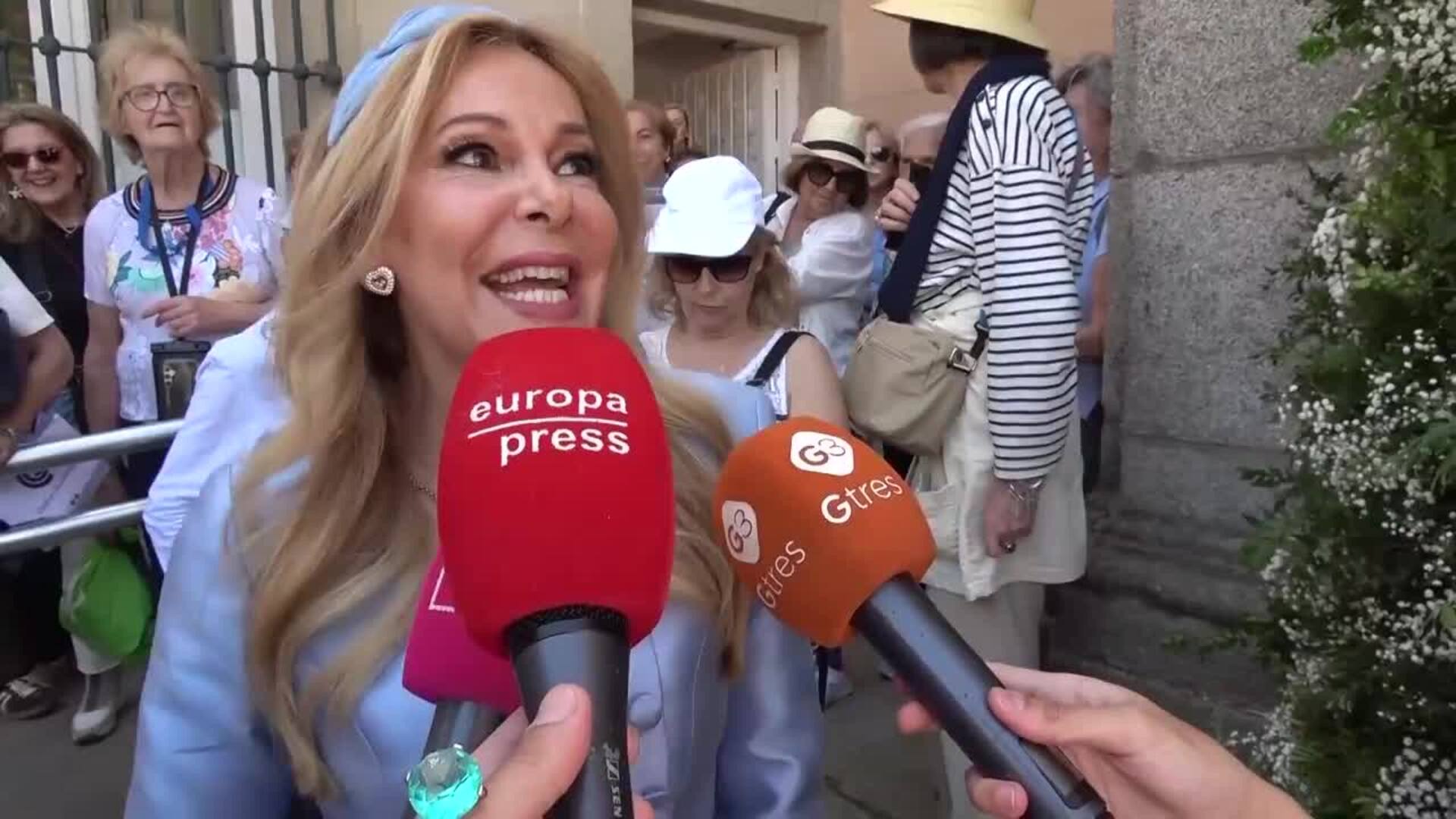 Ana Obregón, con "sentimientos encontrados" en la boda de su sobrina Marta