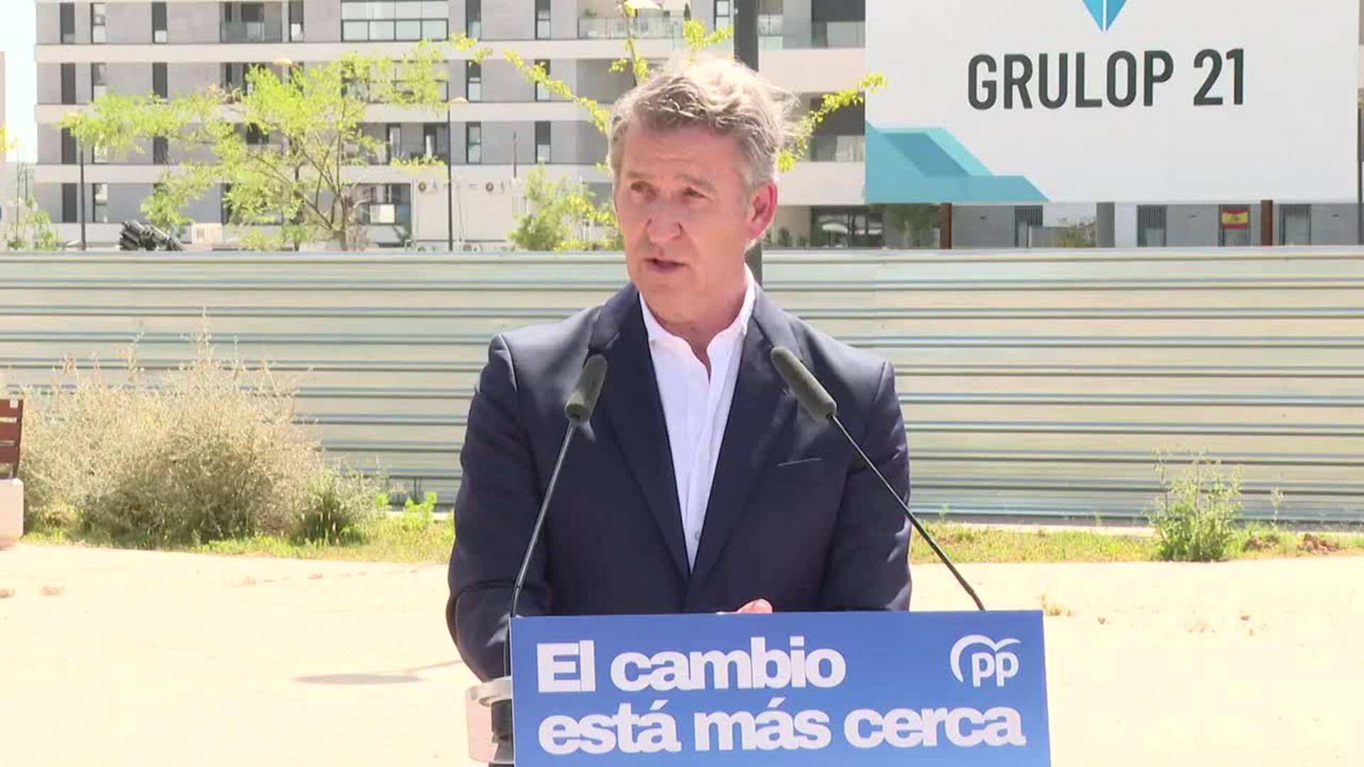 Feijóo critica que los socios de Sánchez pidan un Gobierno "limpio" pero no actúen