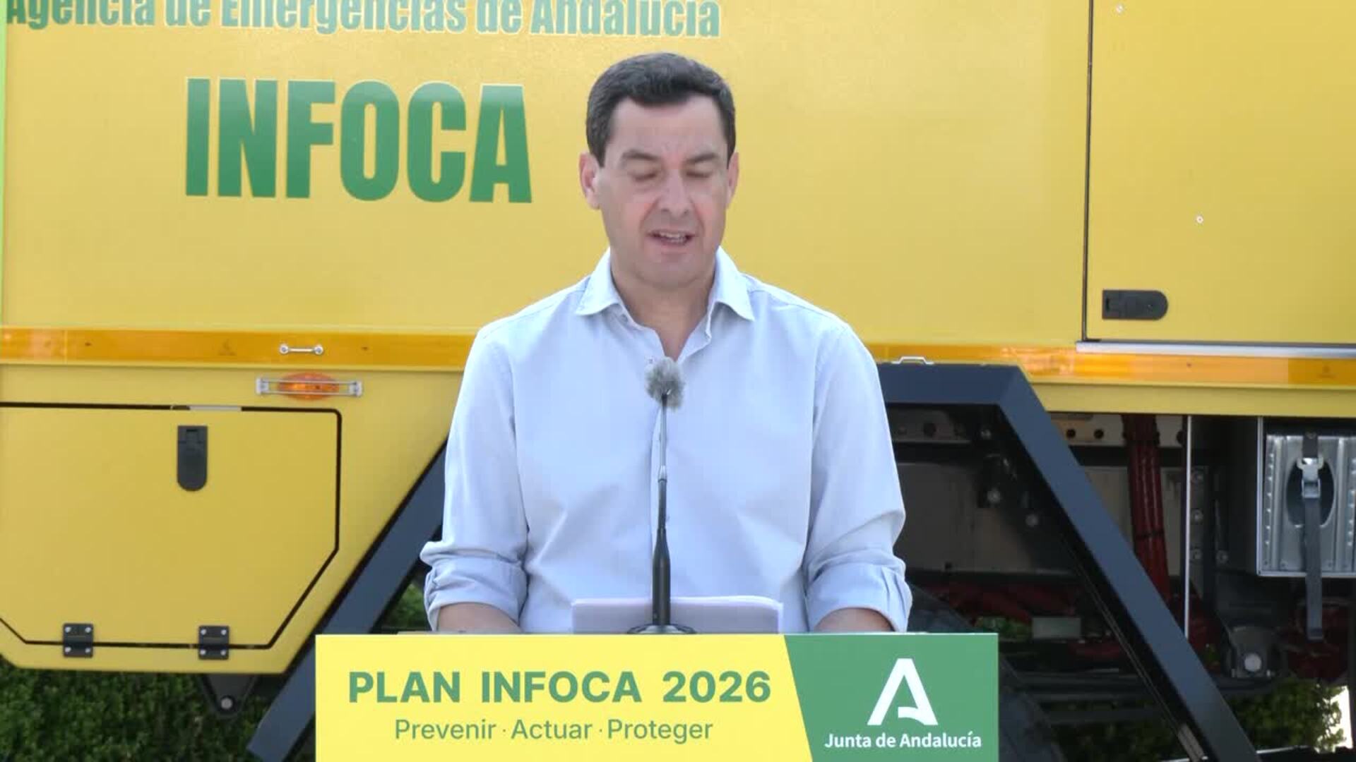 Moreno pide al Gobierno trato igualitario en la lucha contra incendios y le reclama más aviones