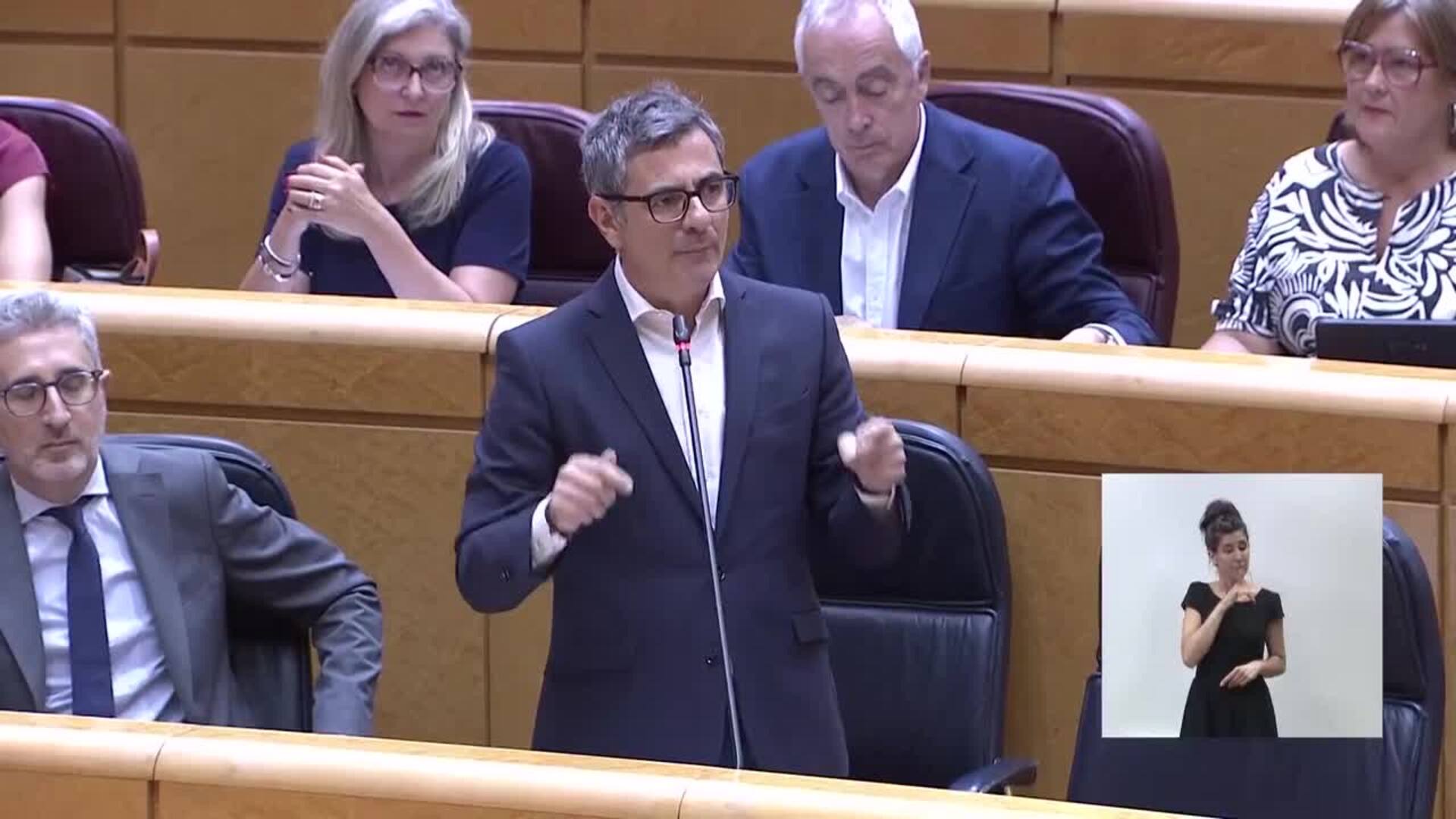 Bolaños condena la corrupción de Ábalos y sugiere al PP que lleve a Aldama en las listas