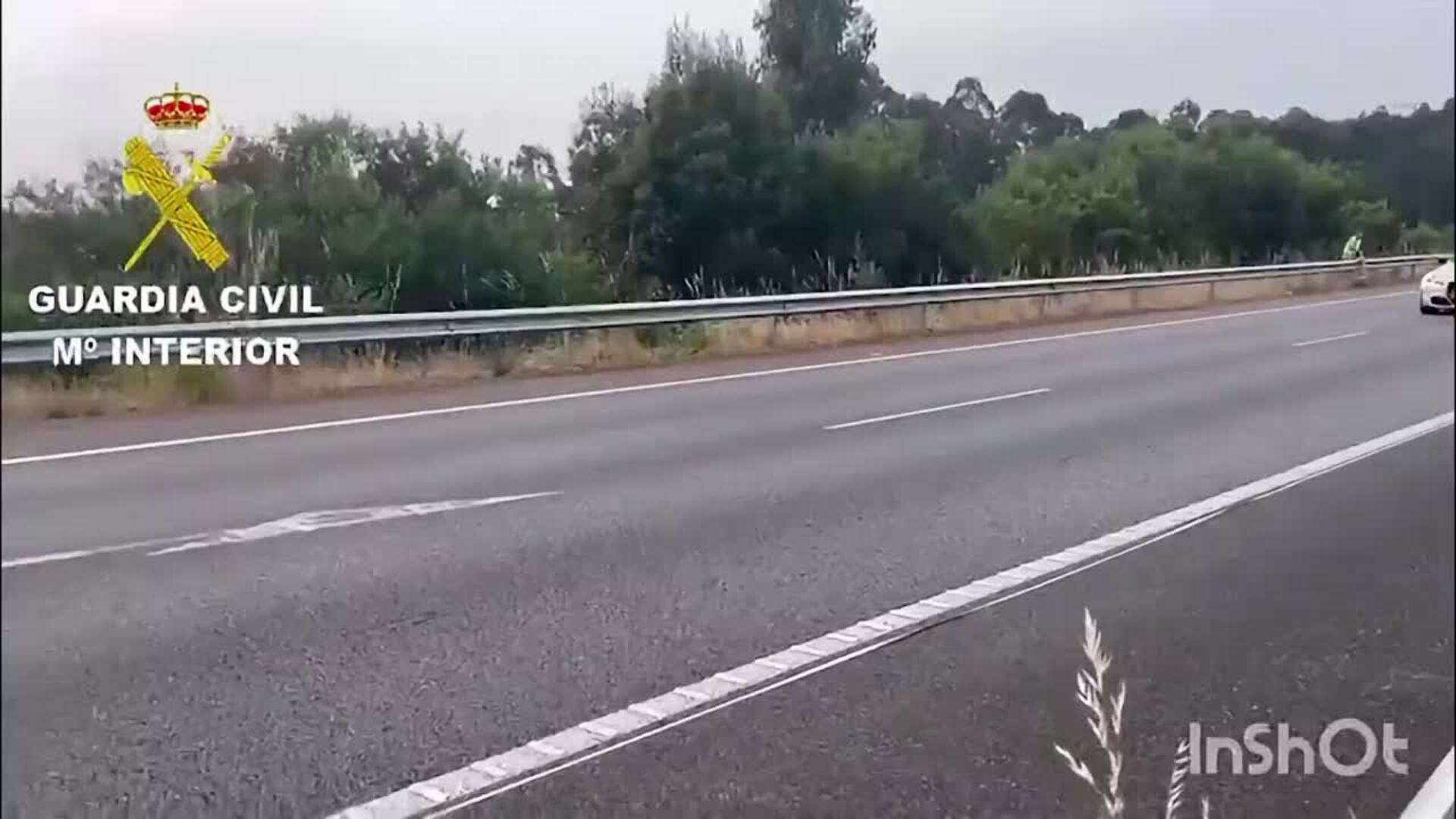 Guardia Civil realiza una reconstrucción del accidente de O Rosal en el que murió un motorista