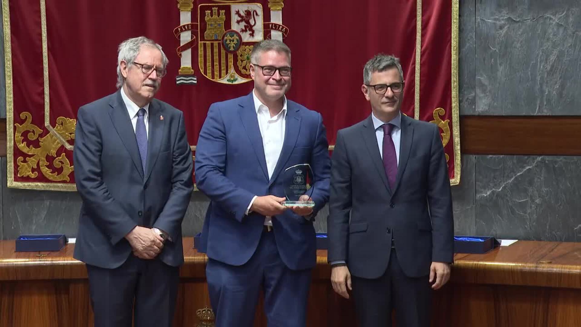 Bolaños recoge el Premio a la Calidad de la Justicia que el CGPJ otorga al Ministerio