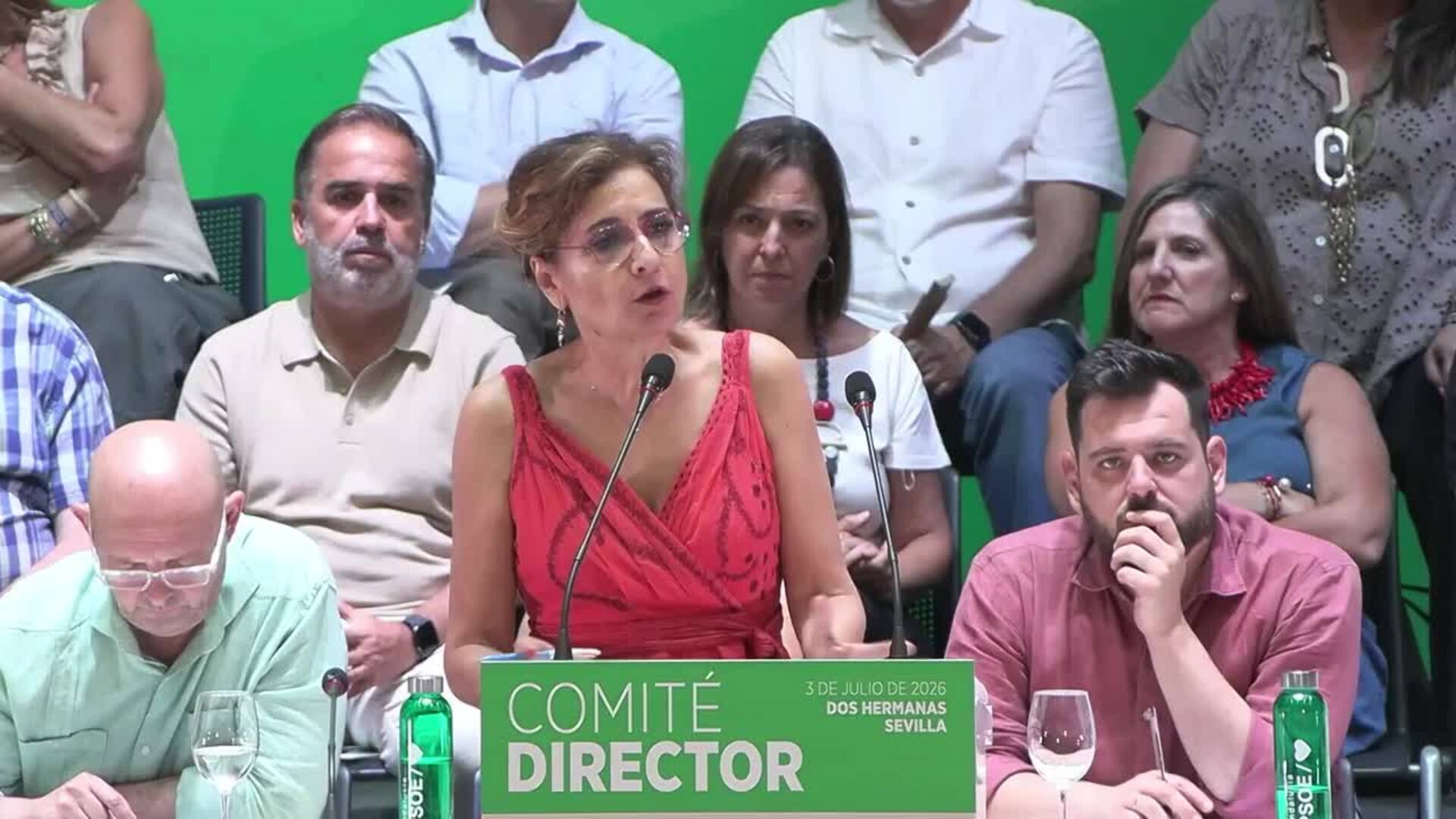 Montero garantiza que PSOE-A será "freno a retrocesos" del pacto de Moreno y la "ultraderecha"