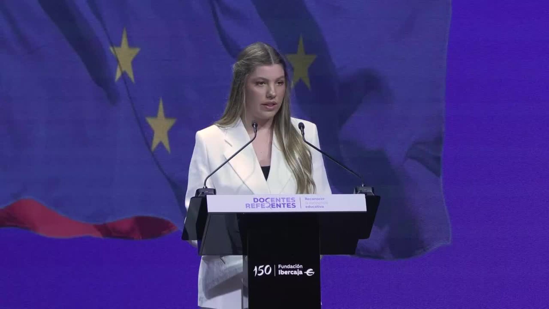Infanta Sofía reconoce la profesión docente: "Es de un valor que va más allá de lo estratégico"