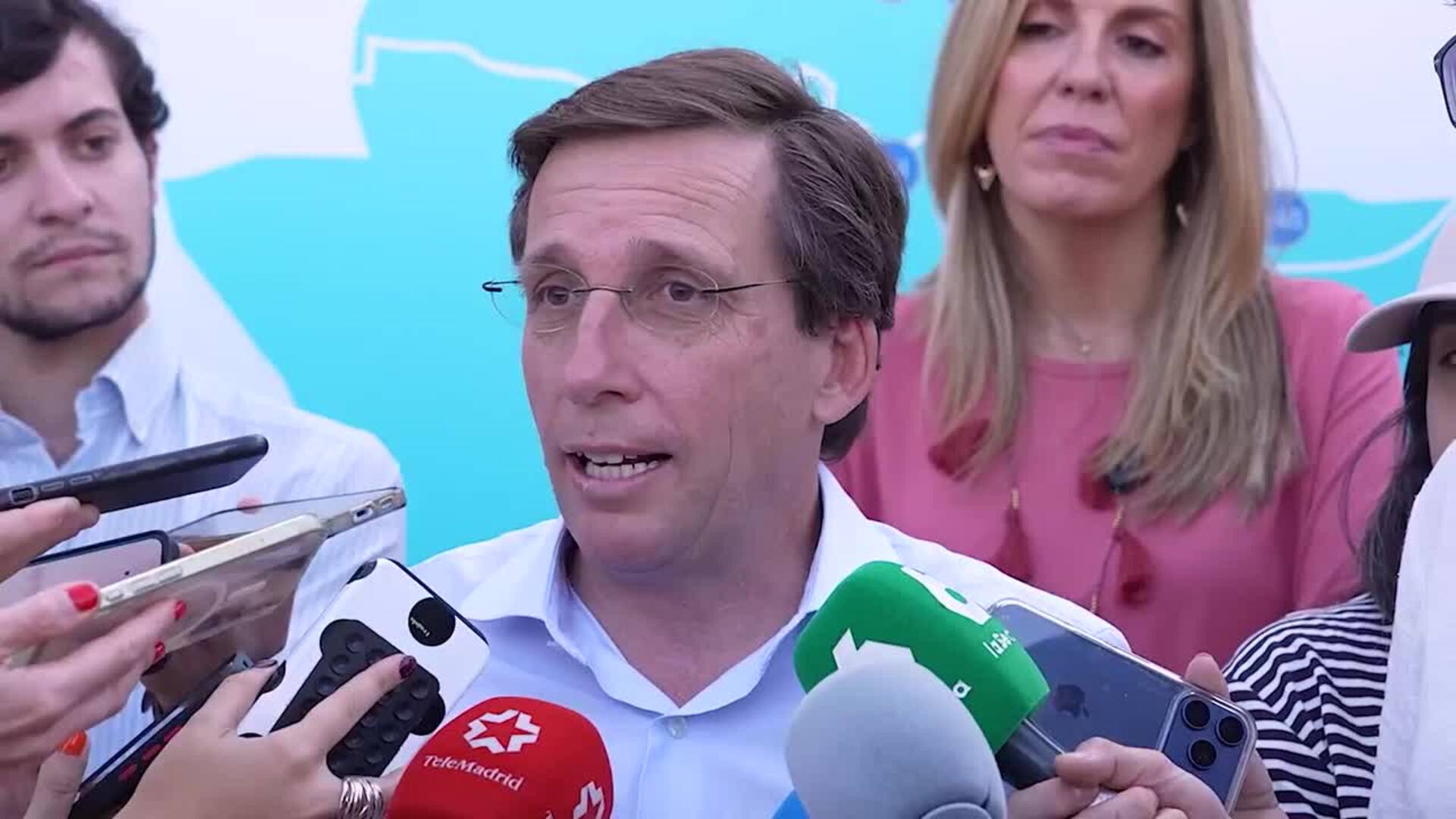 Almeida encuadra "comentario sarcástico" de Rajoy en "polémica inventada" de Sánchez